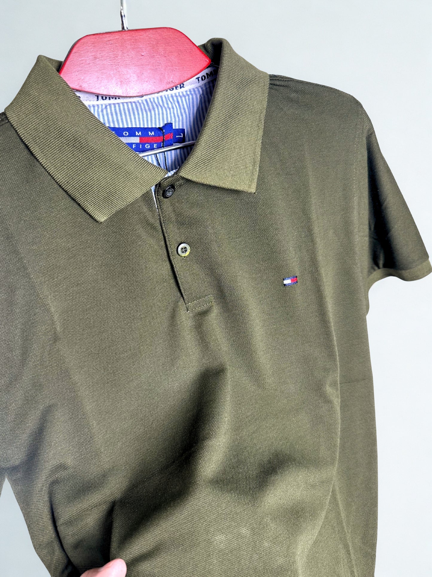 অলিভ কালার পোলো টি-শার্ট-TM