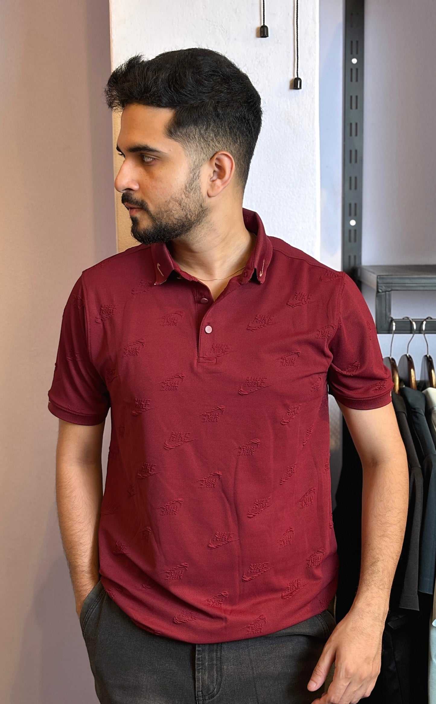 Meroon Colour Polo T-Shirt |nike