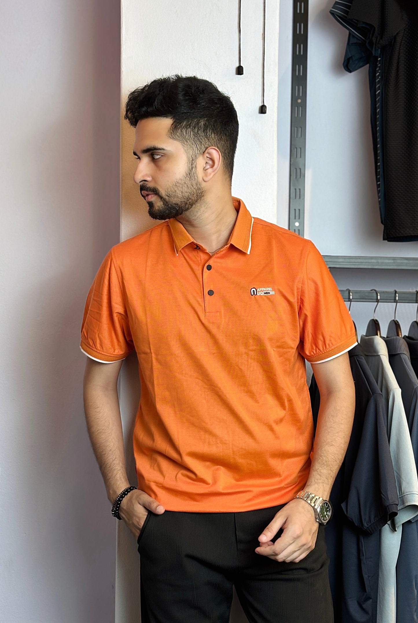 Orange Colour Polo T-Shirt |UQ
