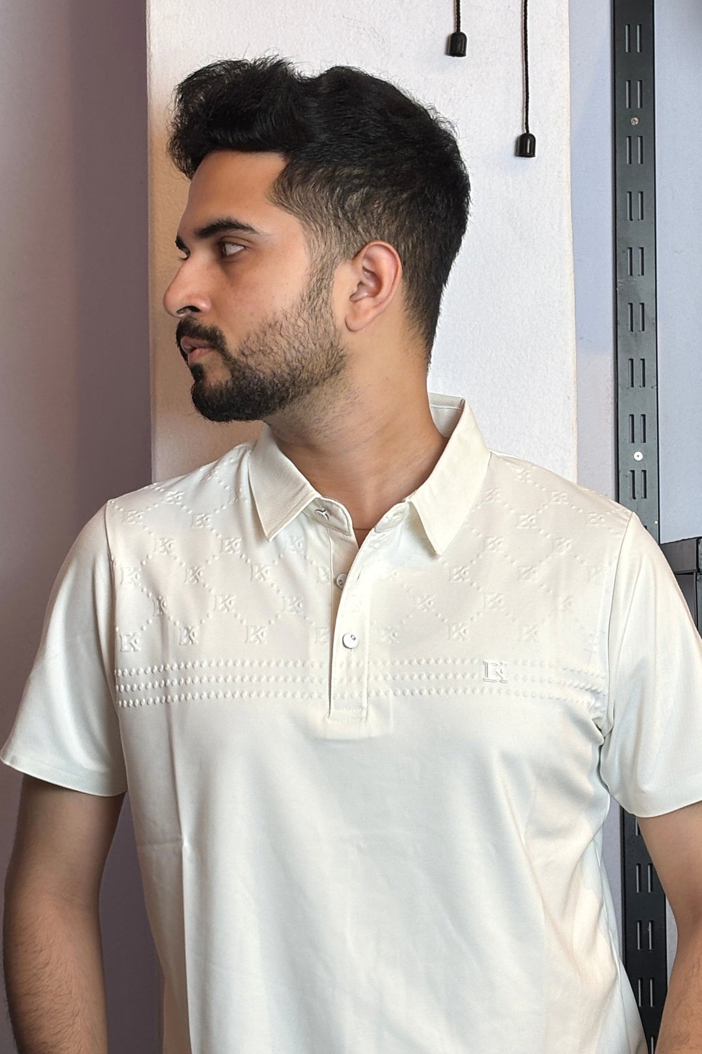 White Colour Polo T-Shirt |BK