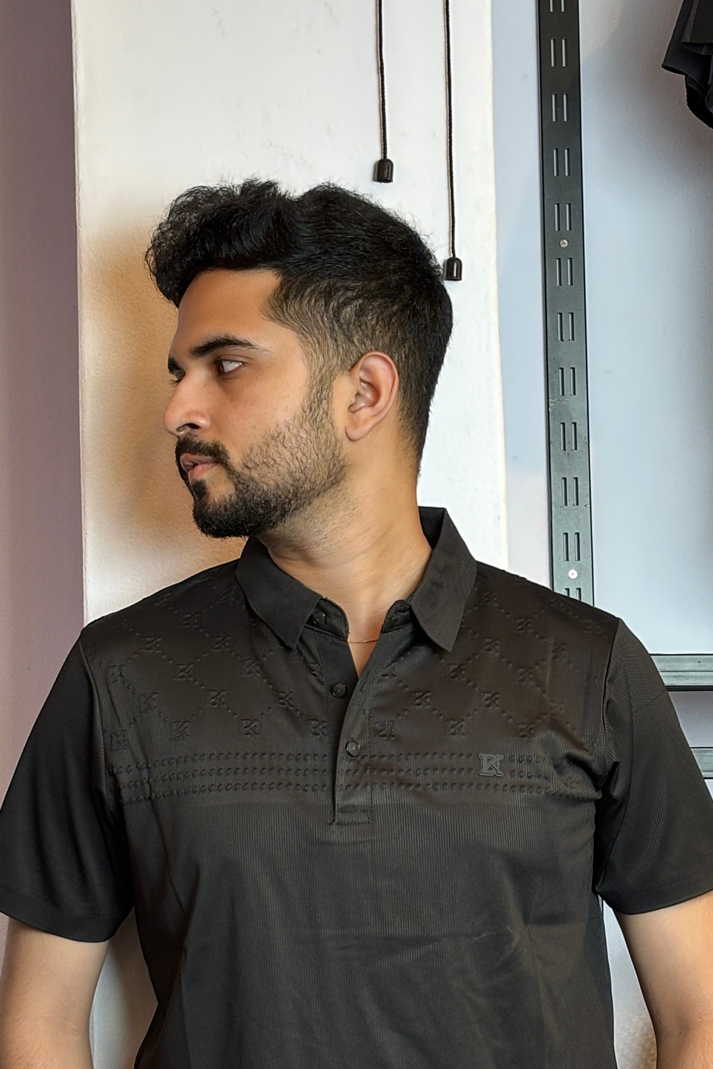 Black Colour Polo T-Shirt |BK