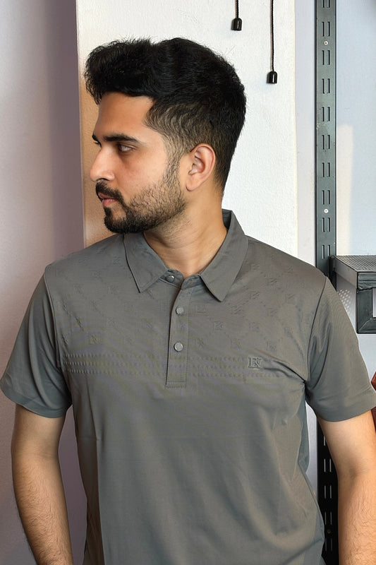 Gray Colour Polo T-Shirt |BK