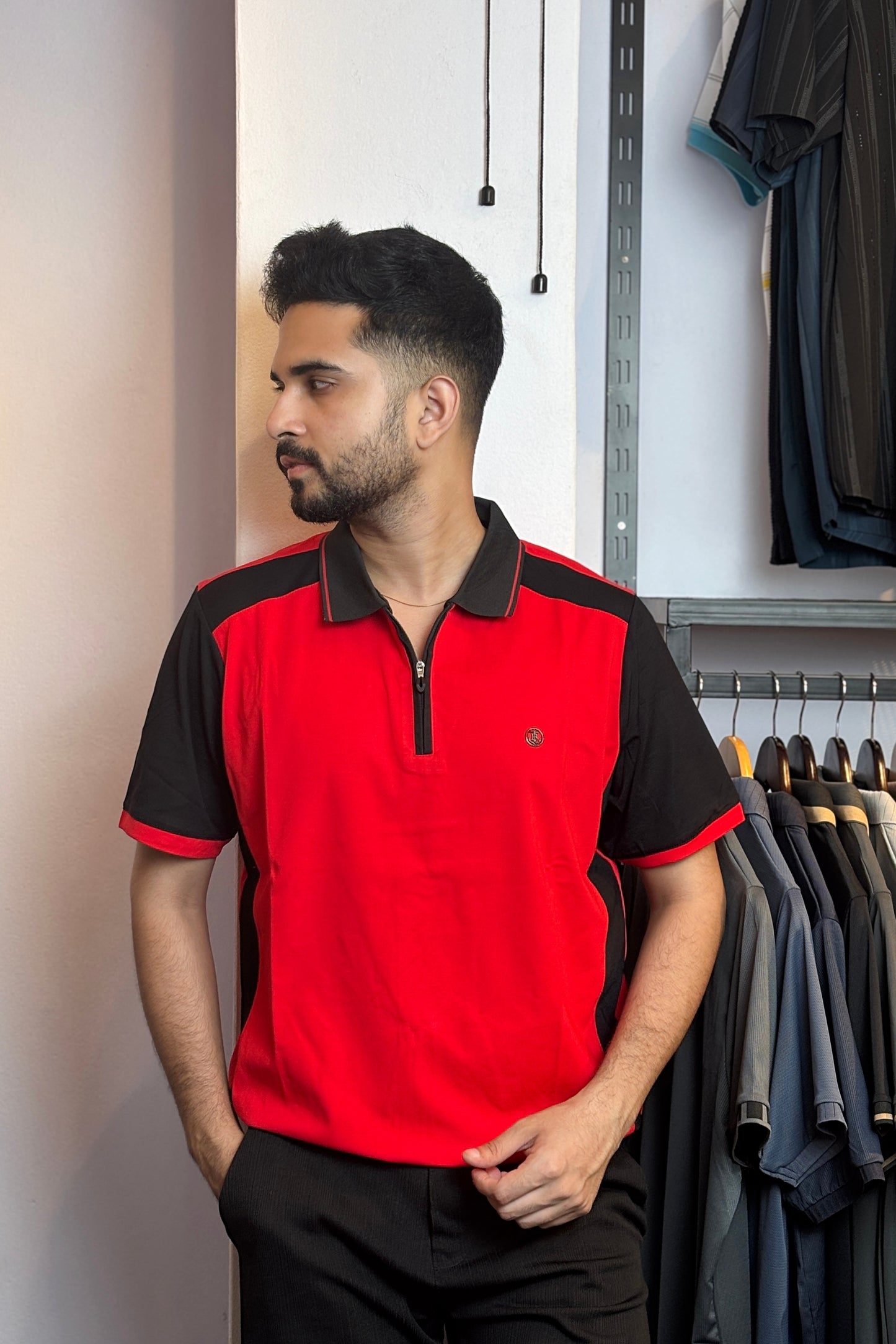 Red Colour Polo T-Shirt |AC