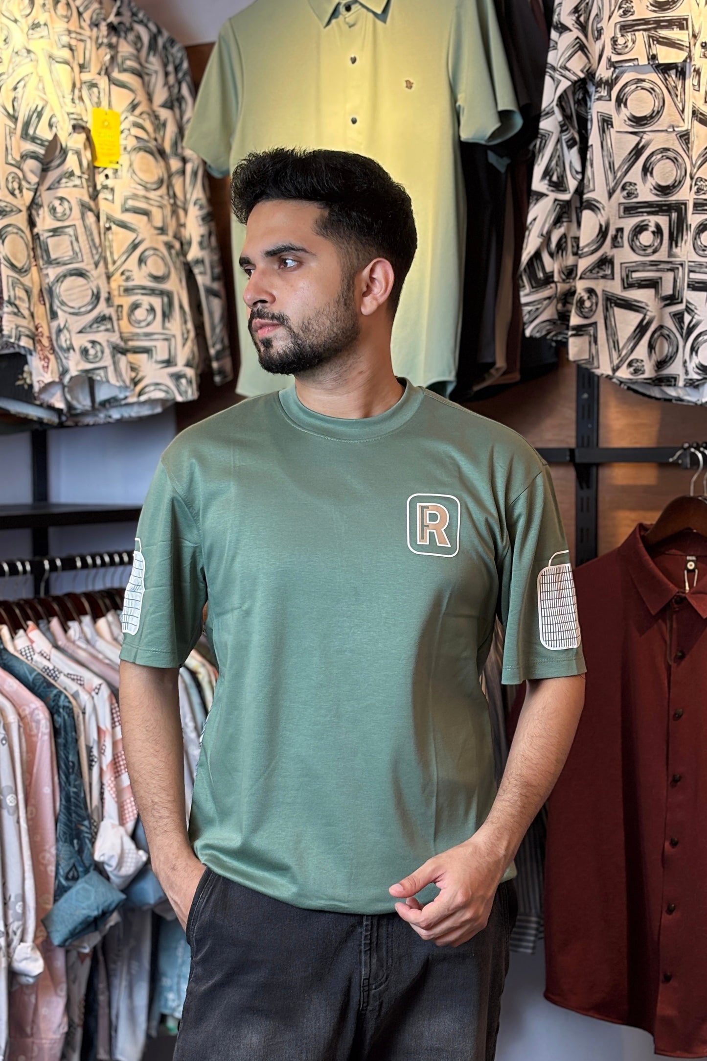 Green Colour T-Shirt |WR