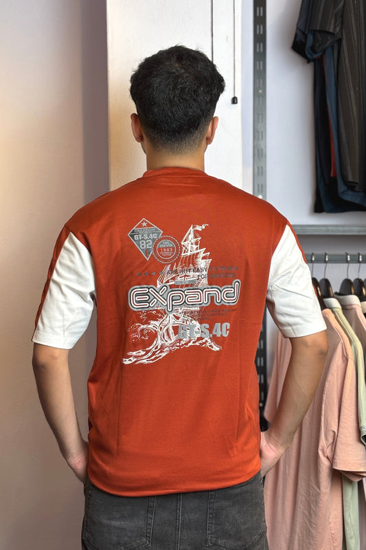 Rust Orange Colour T-Shirt |expand
