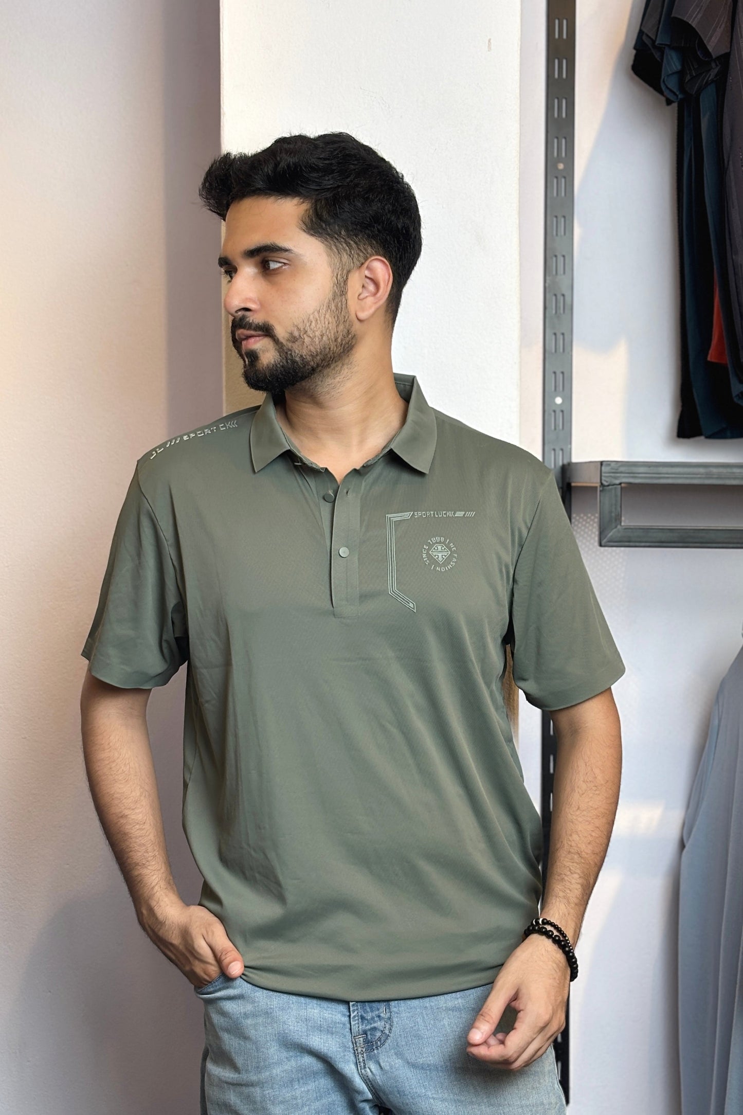 Olive Colour Polo T-Shirt |SLP