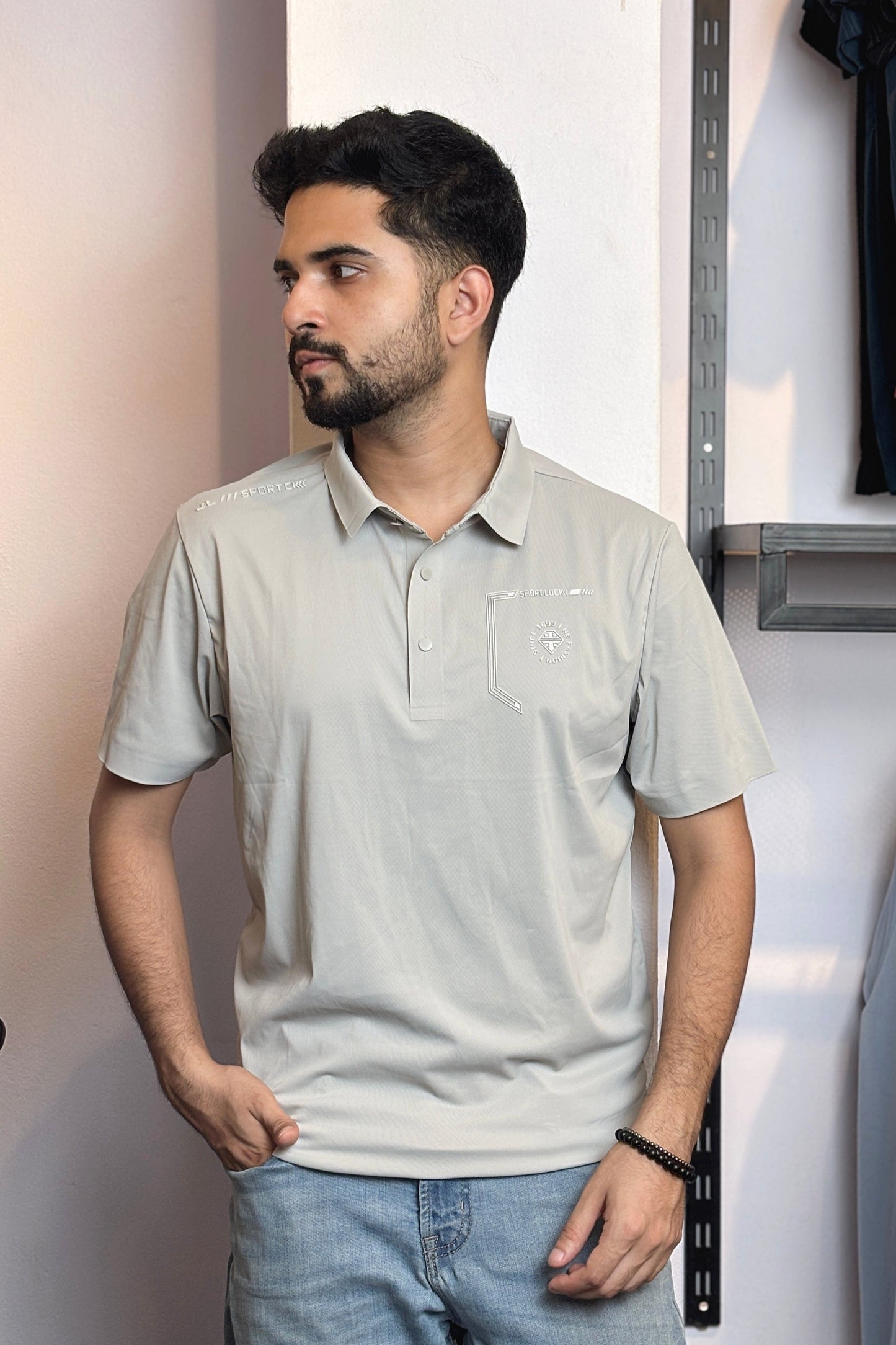 Ash Colour Polo T-Shirt |SLP