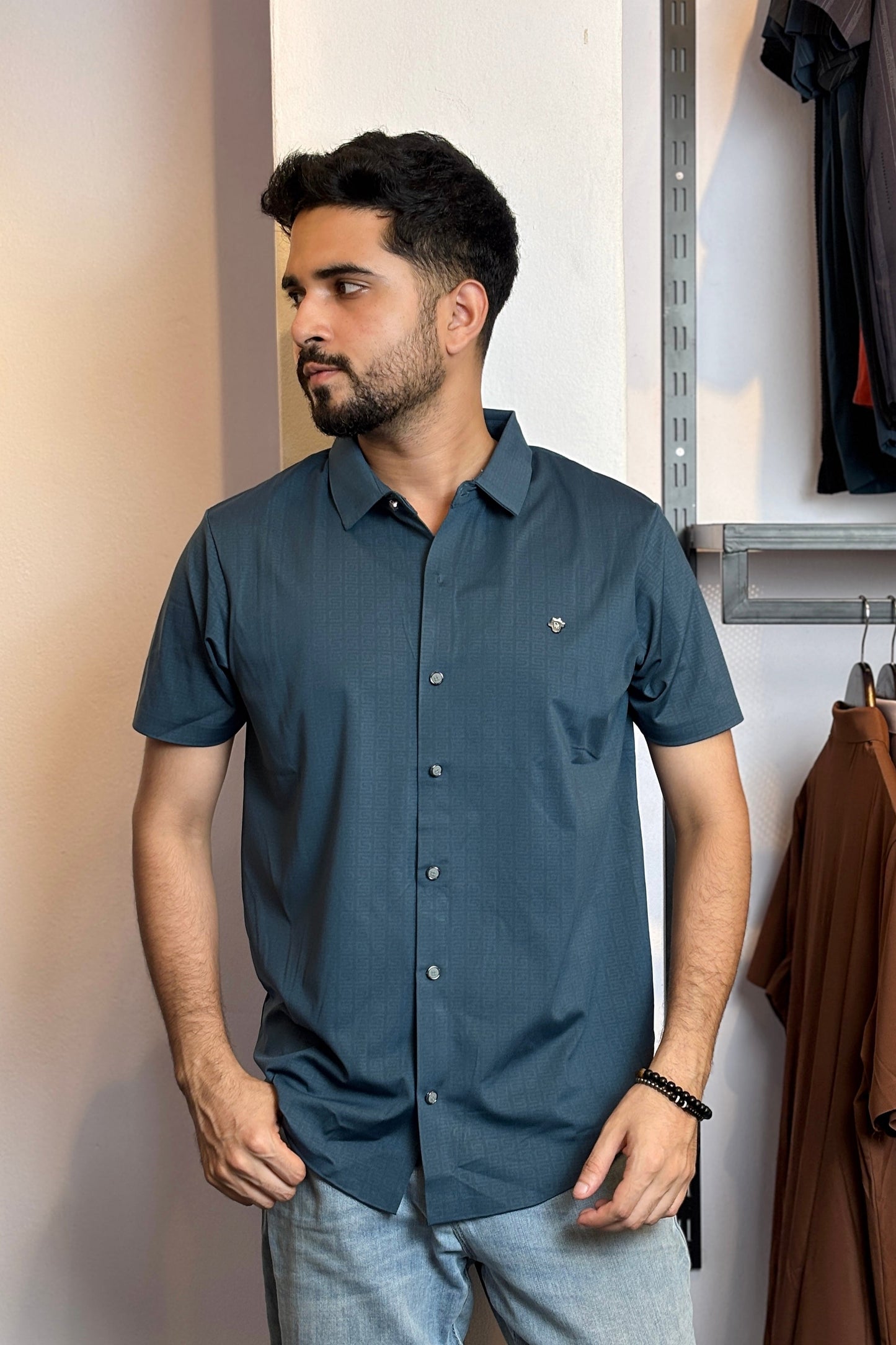 Blue Colour Half Slevee Shirt |SPS