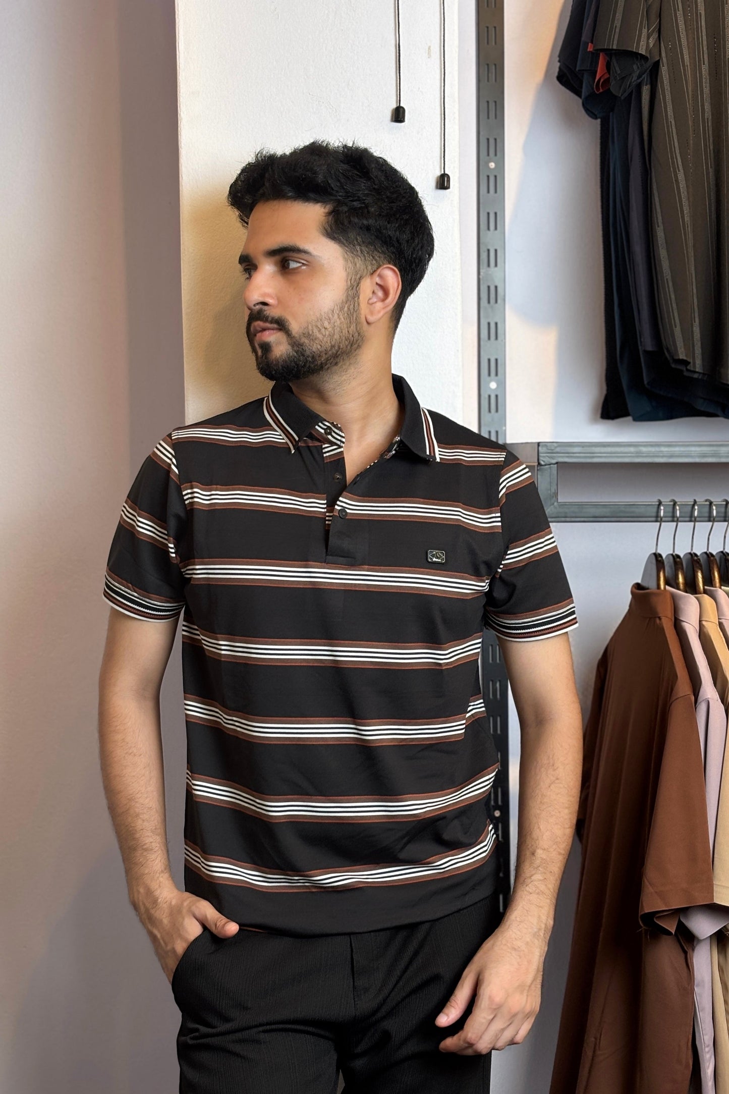 Black Colour Polo T-Shirt |UFS