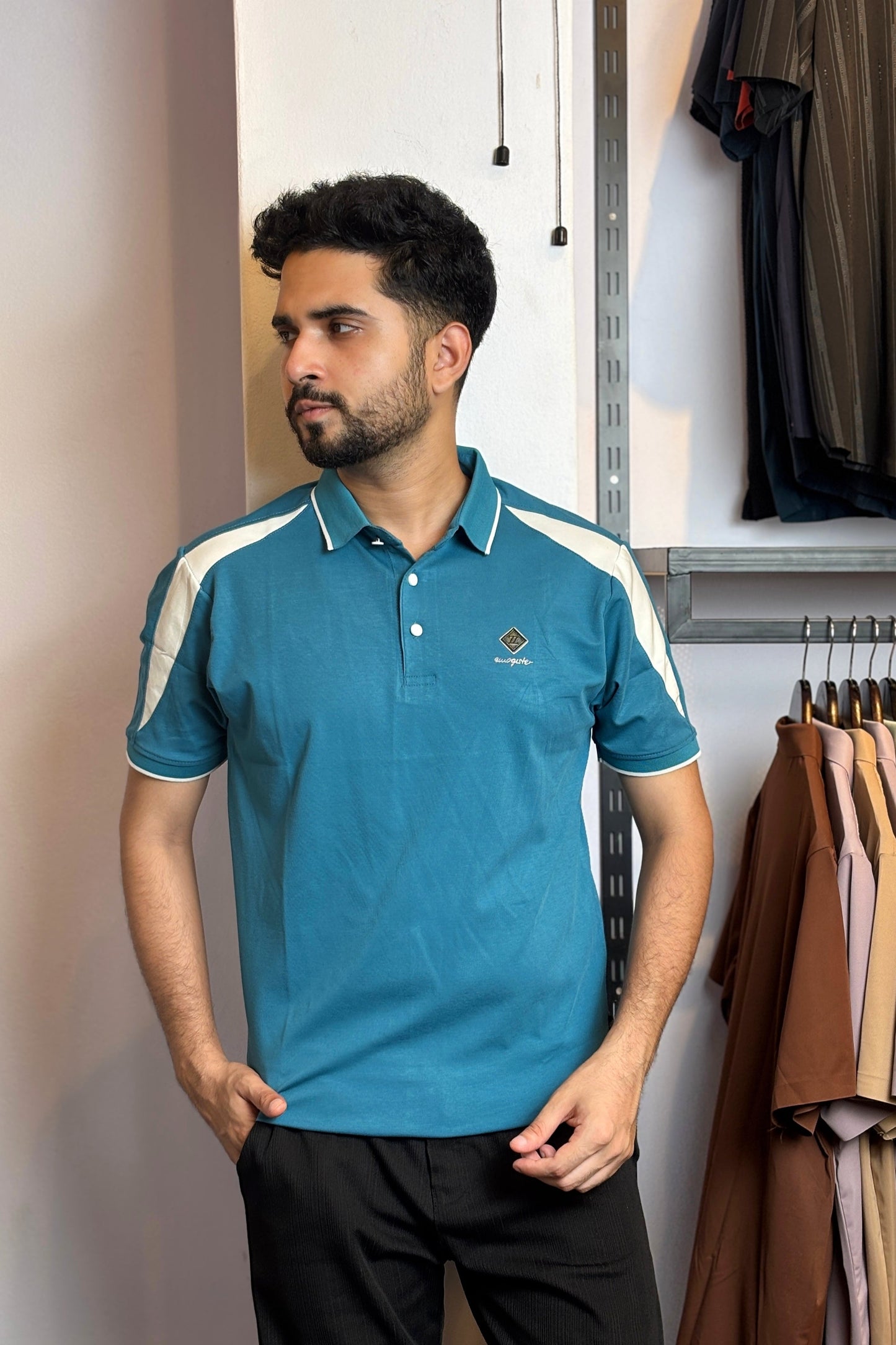 Sea Blue Colour Polo T-Shirt |SCP