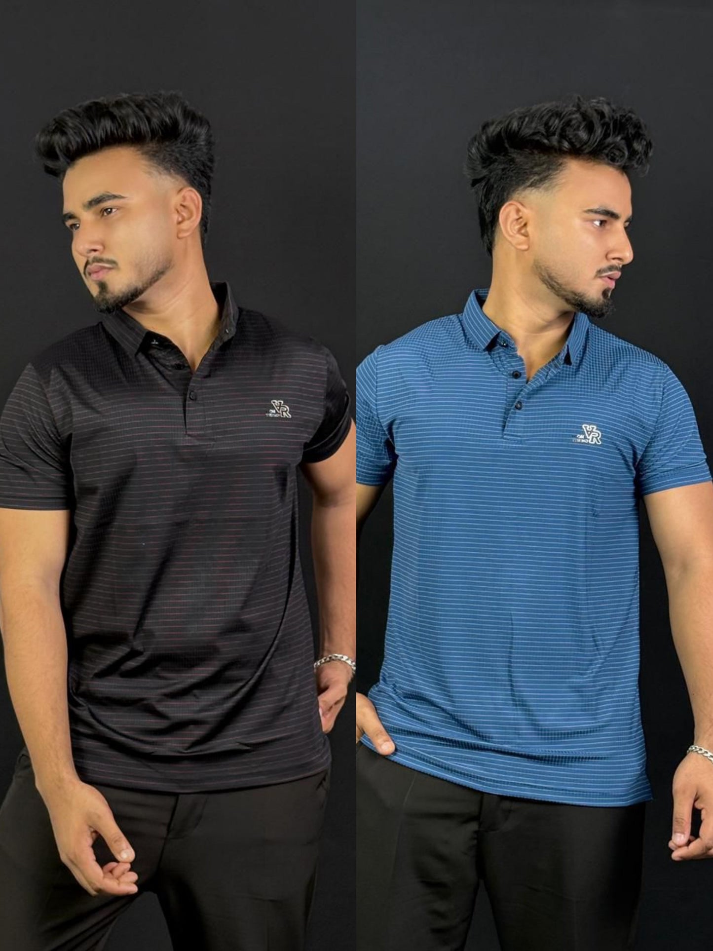 Black+Blue Polo T-Shirt|CVR