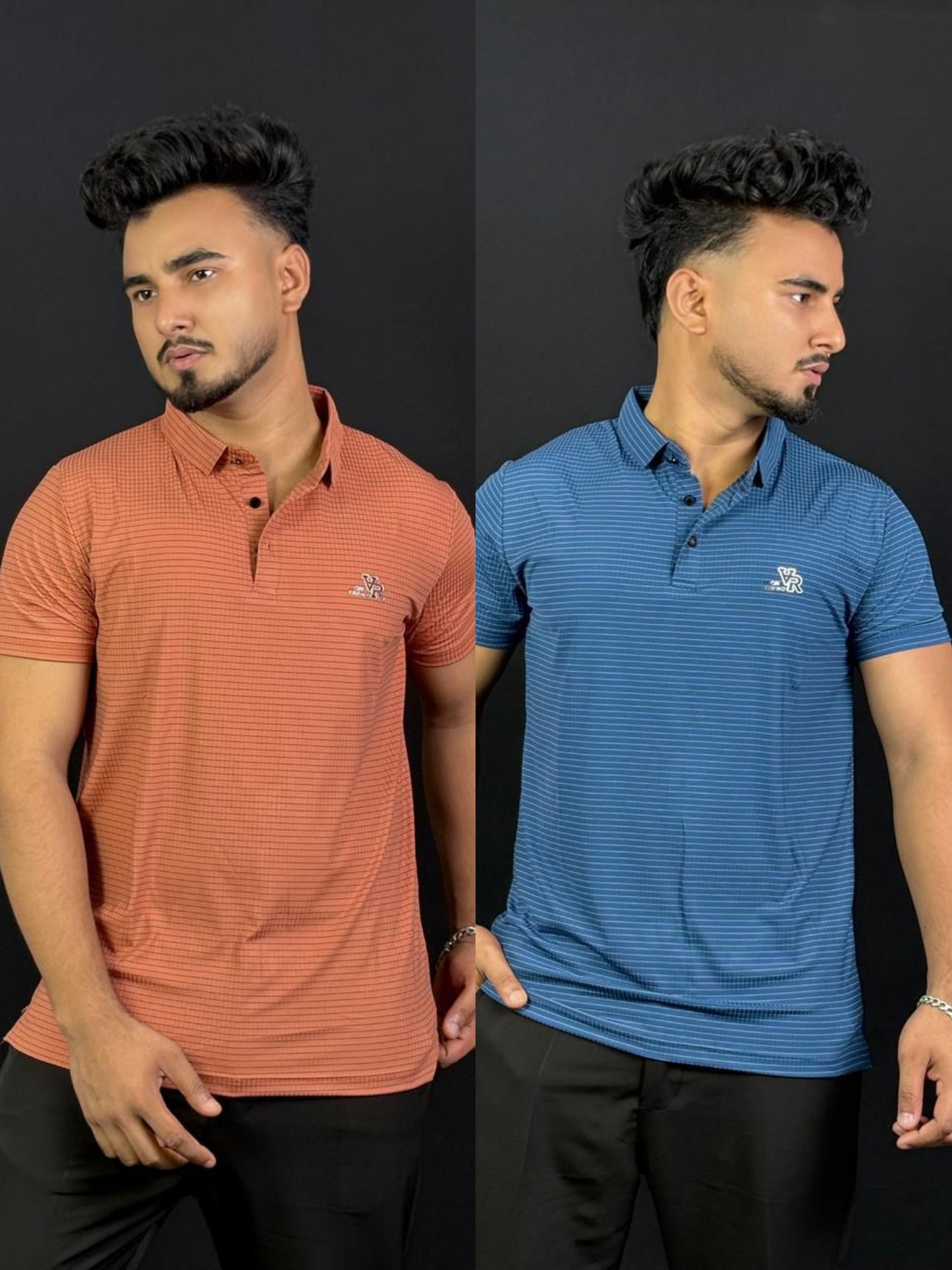 Orange+ Blue Polo T-Shirt|CVR
