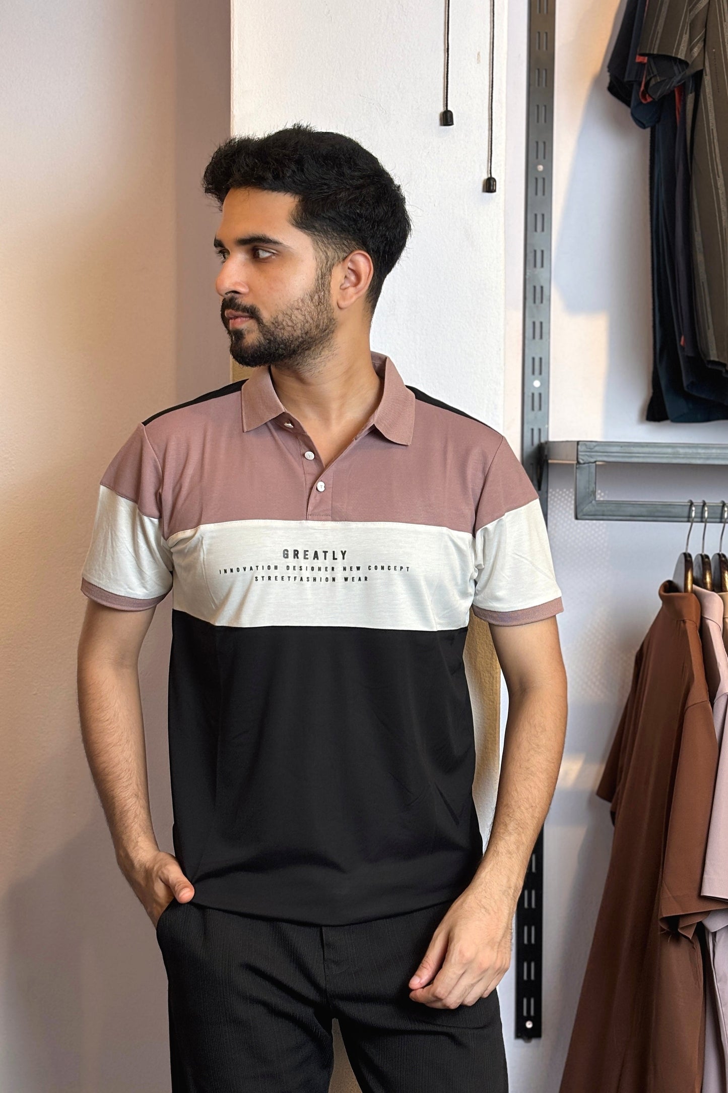 Rose Contrast Colour Polo T-Shirt |WBC