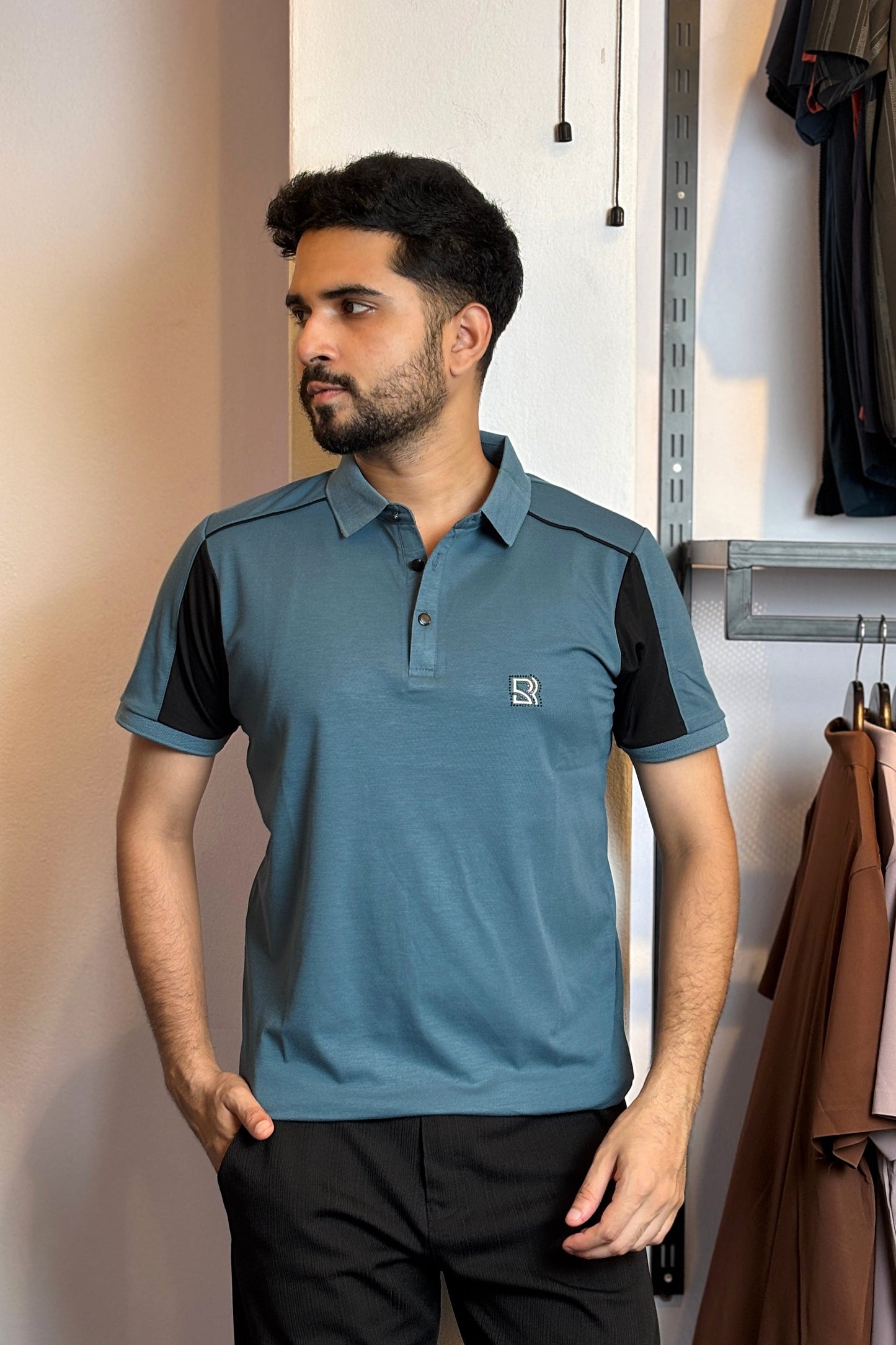 Sea Green Colour Polo T-Shirt |SSR