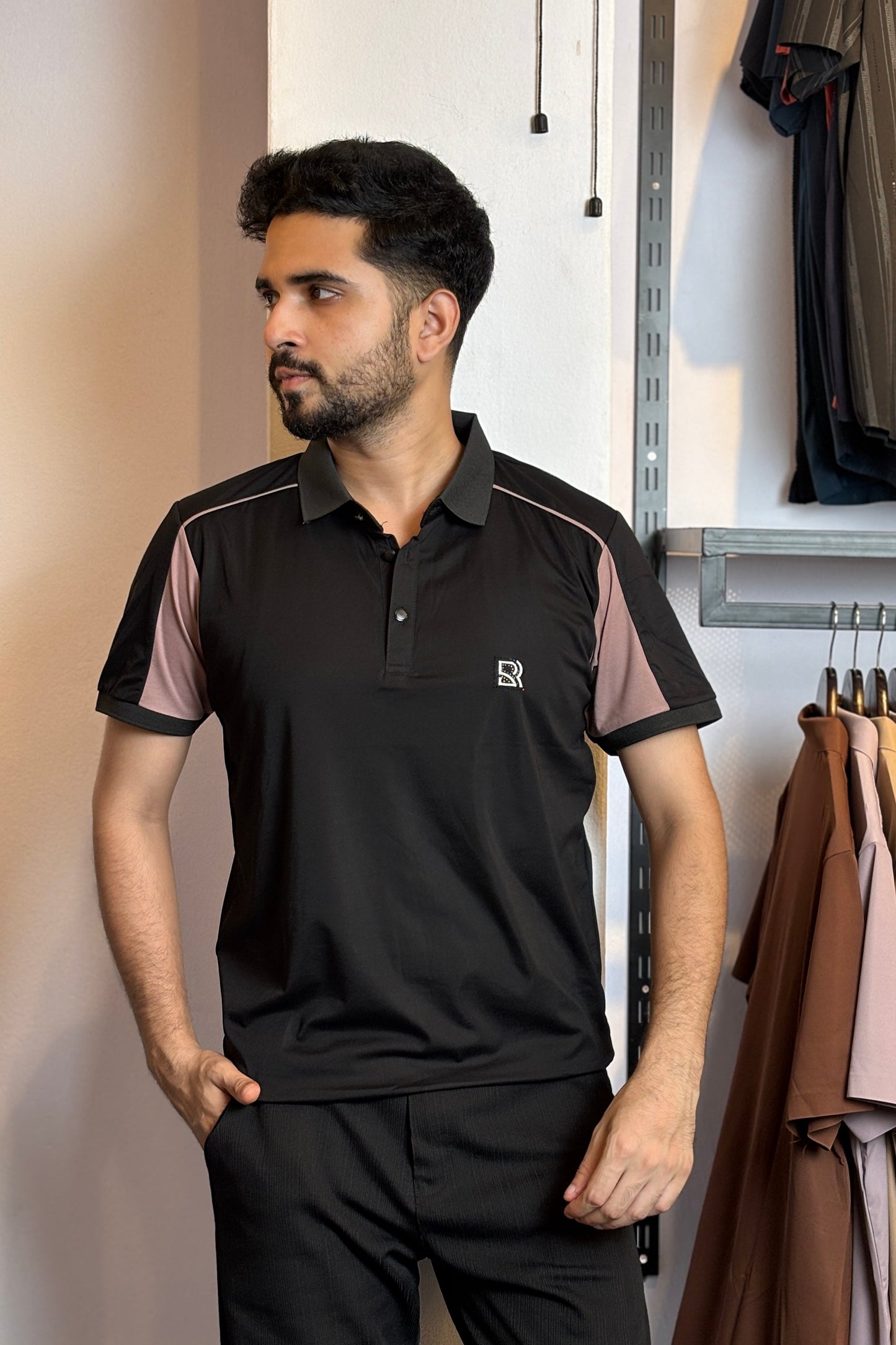 Black Polo T-Shirt |SSR