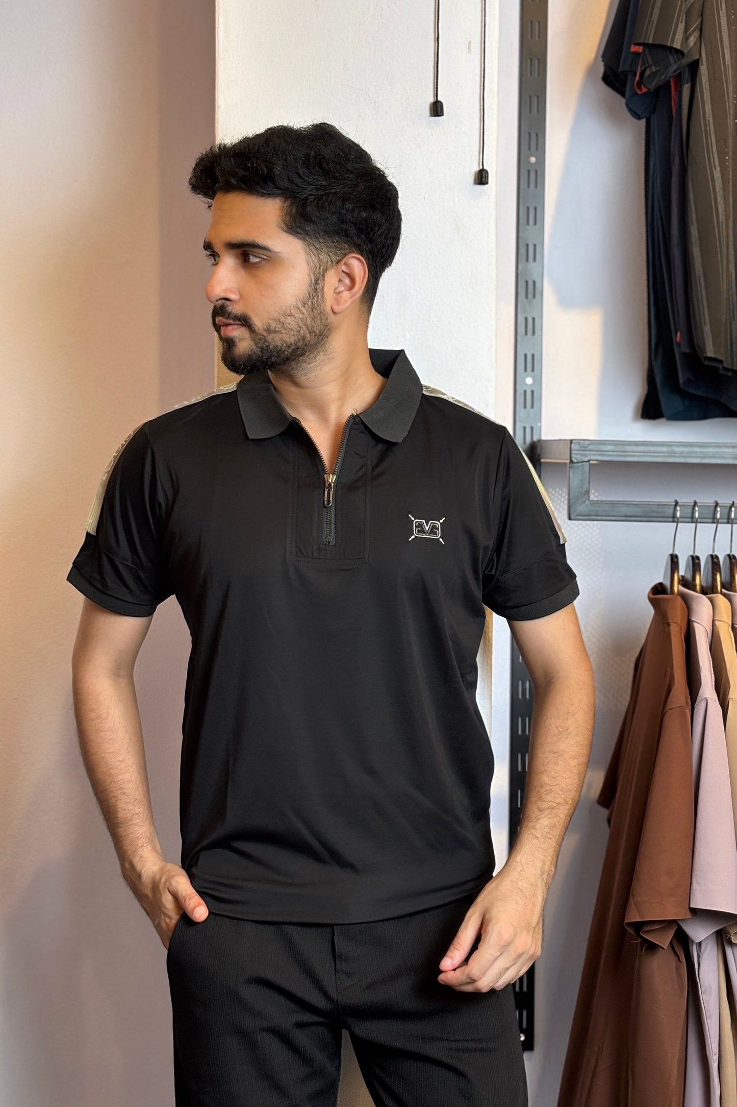 Black Polo T-Shirt |SEV