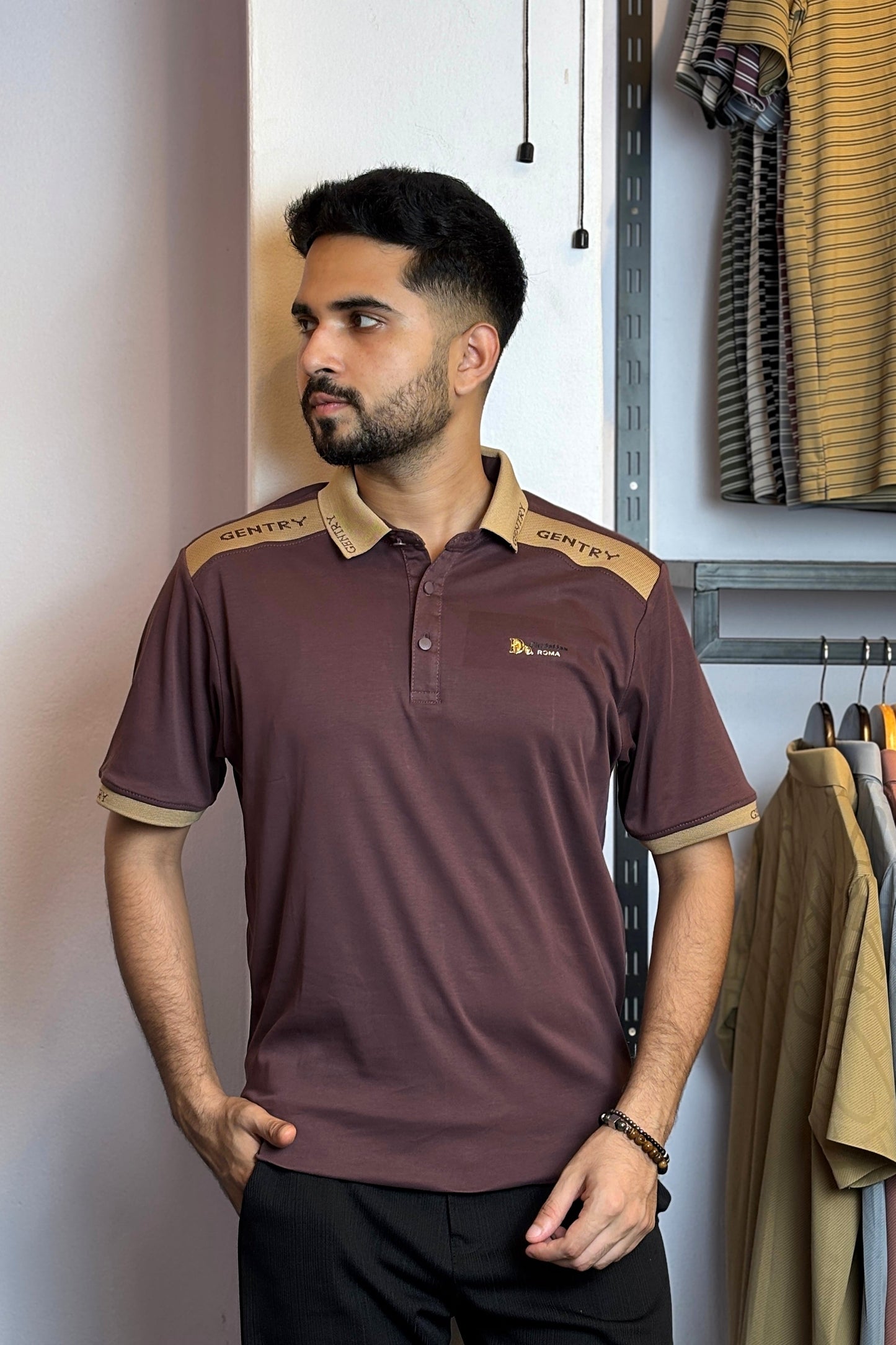 Wine Colour Polo T-Shirt |Gen