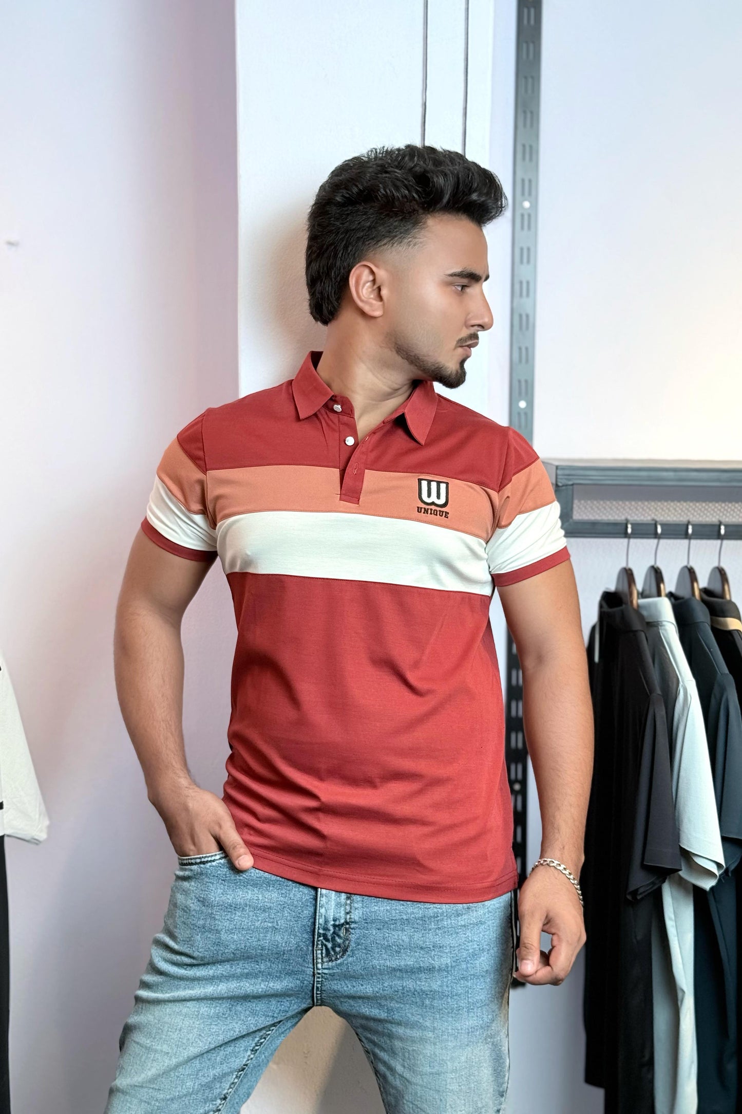 Maroon Colour Polo T-Shirt |WC
