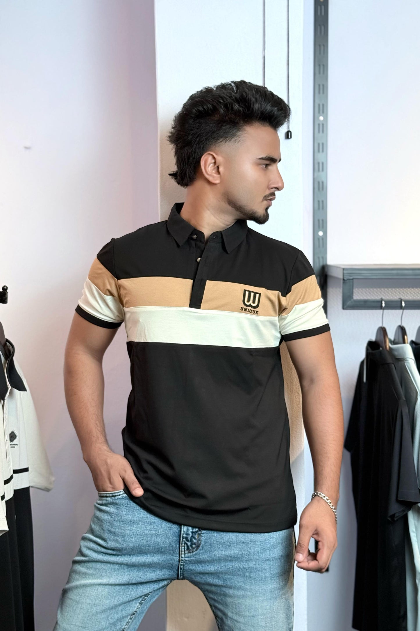 Black Colour Polo T-Shirt |WC