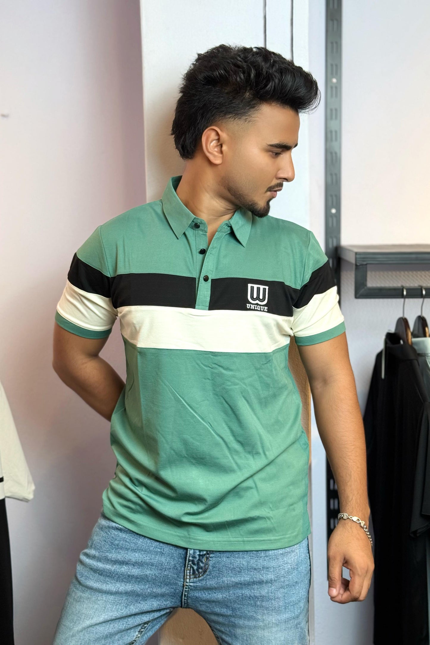 Sea Green Colour Polo T-Shirt |WC