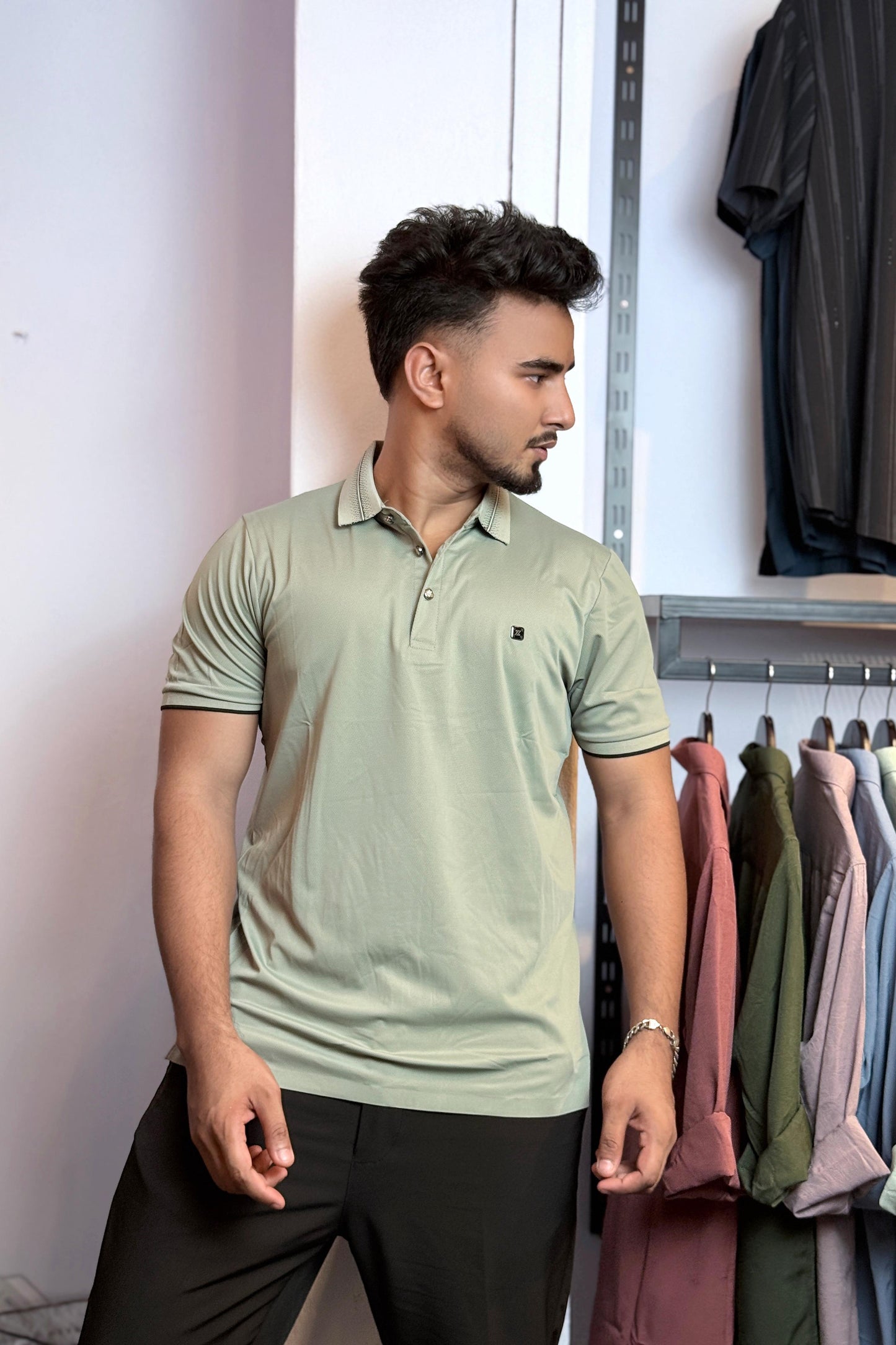 Greeny Colour Polo T-Shirt |ZZ
