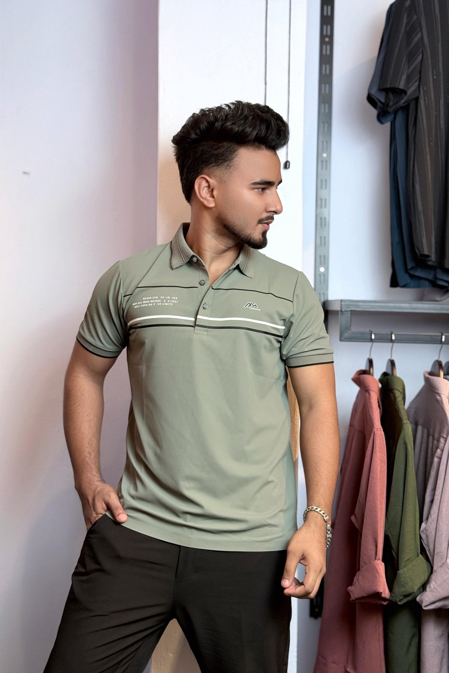 Green Colour Polo T-Shirt |TR