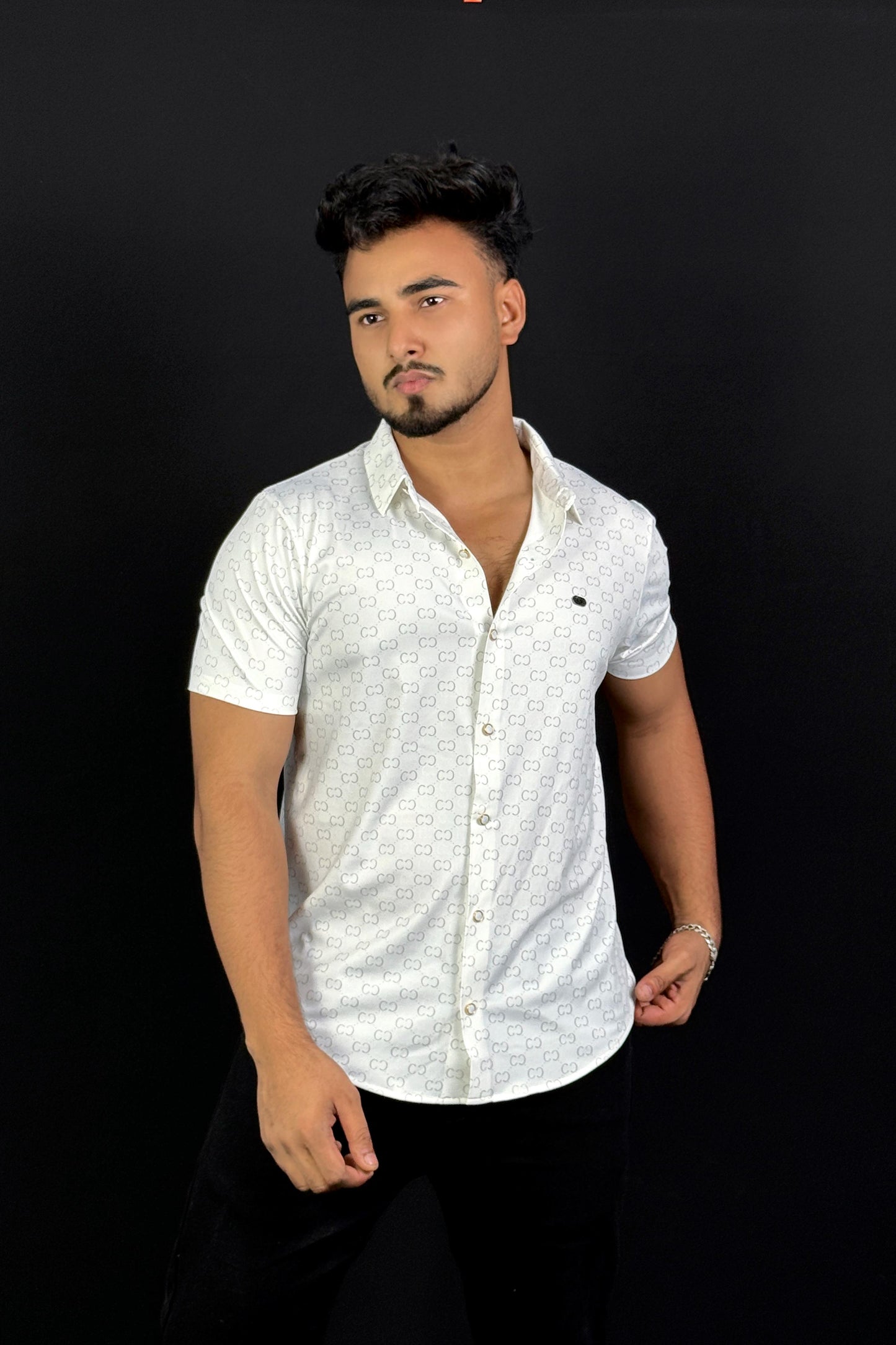 White Colour Half Slevee Shirt |Dotch