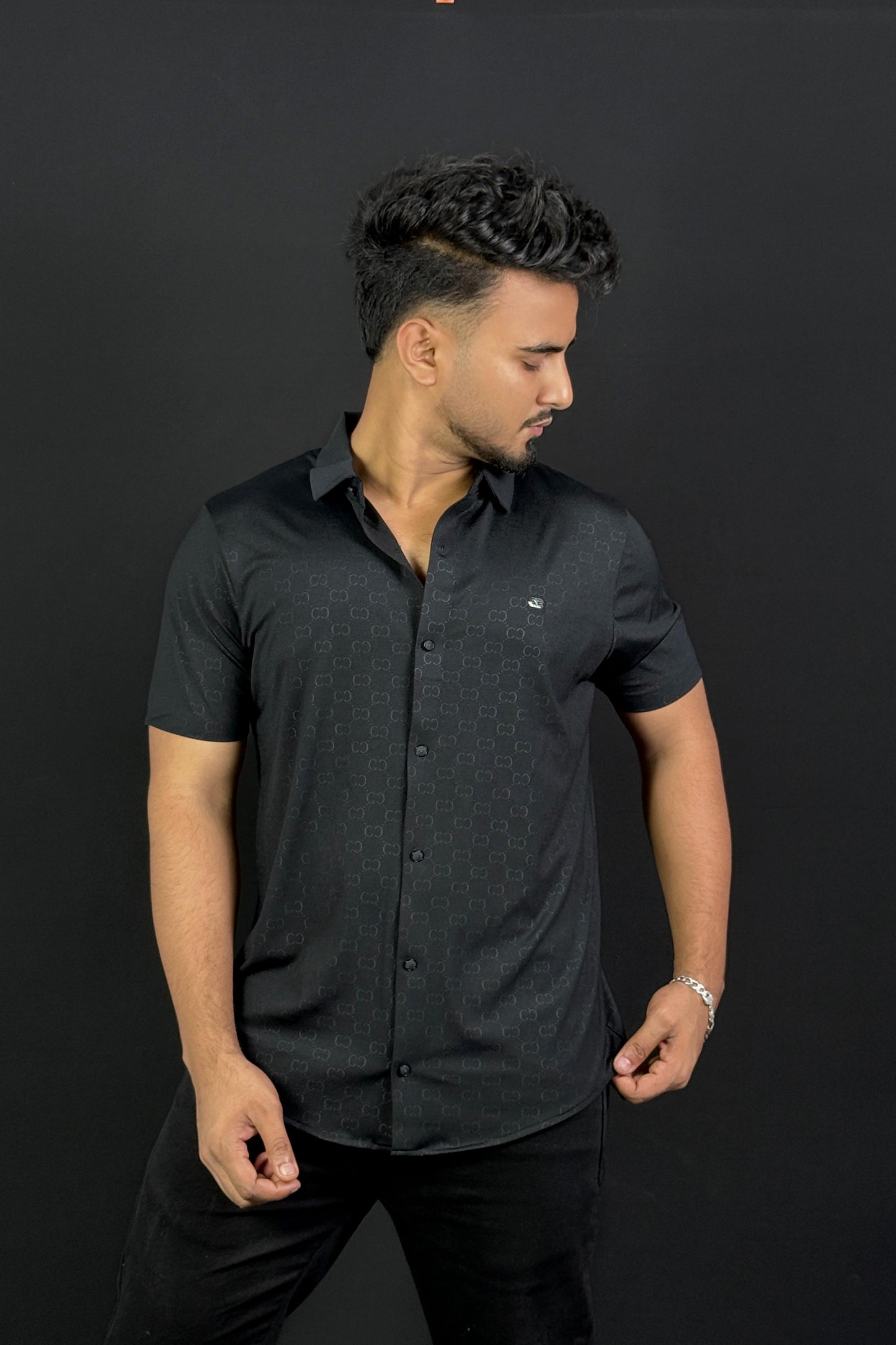 Black Colour Half Slevee Shirt |Dotch