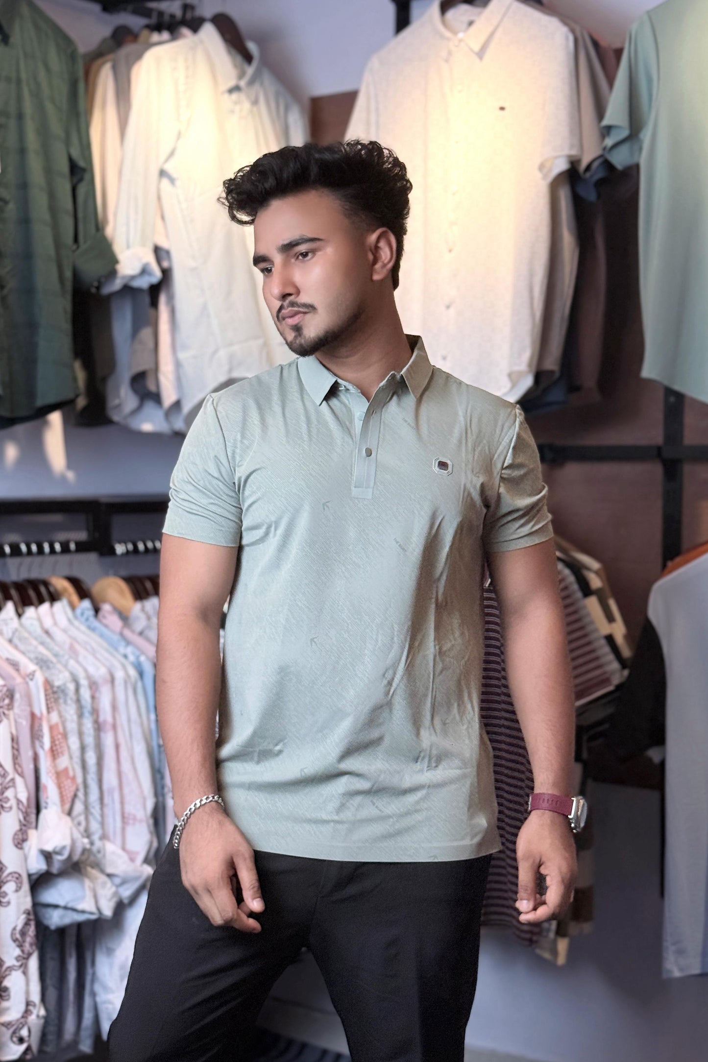Olive Gray Colour Polo T-Shirt |DBP