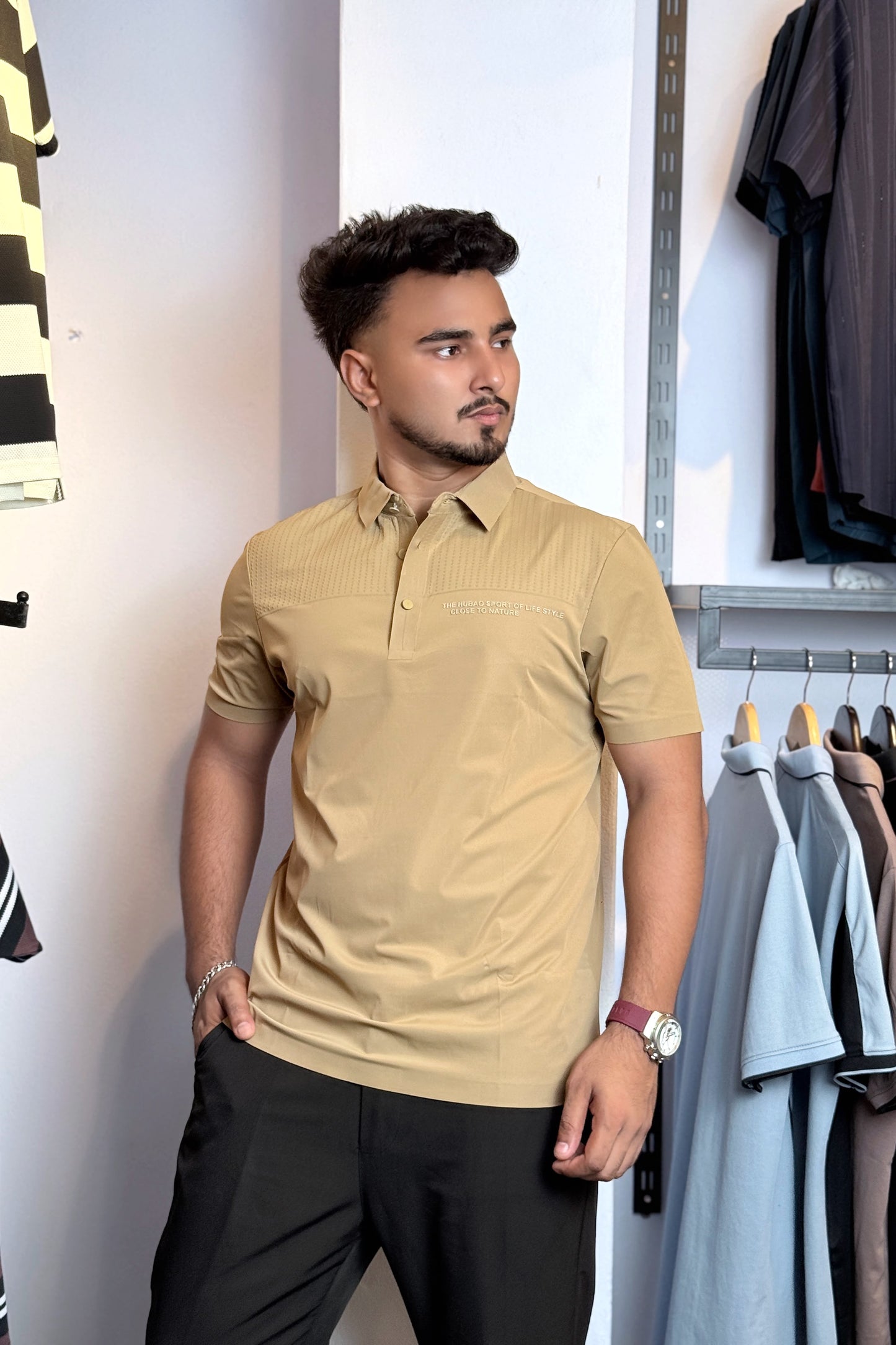 Camel Colour Polo T-Shirt |THS