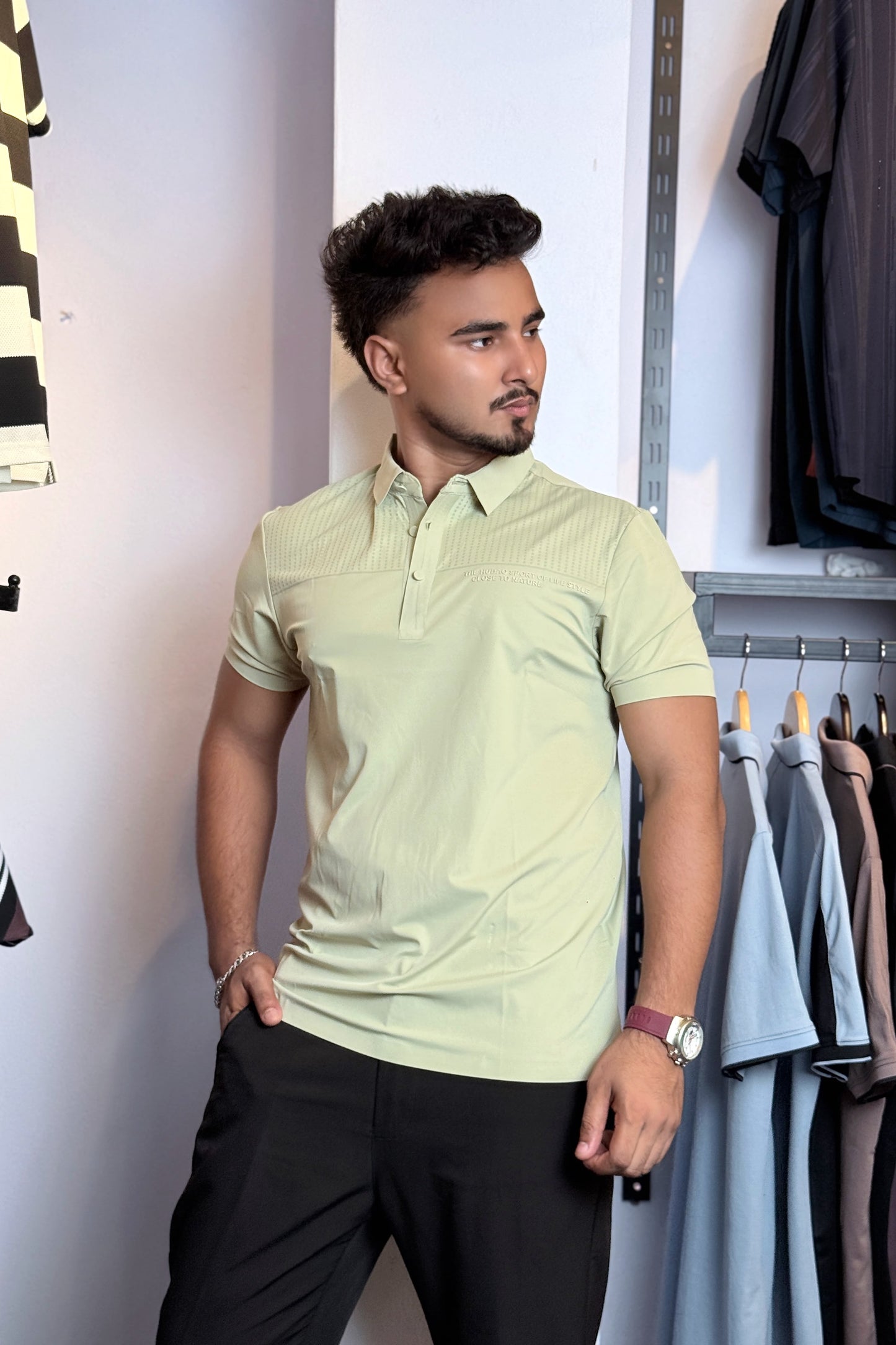Light Lemon Colour Polo T-Shirt |THS