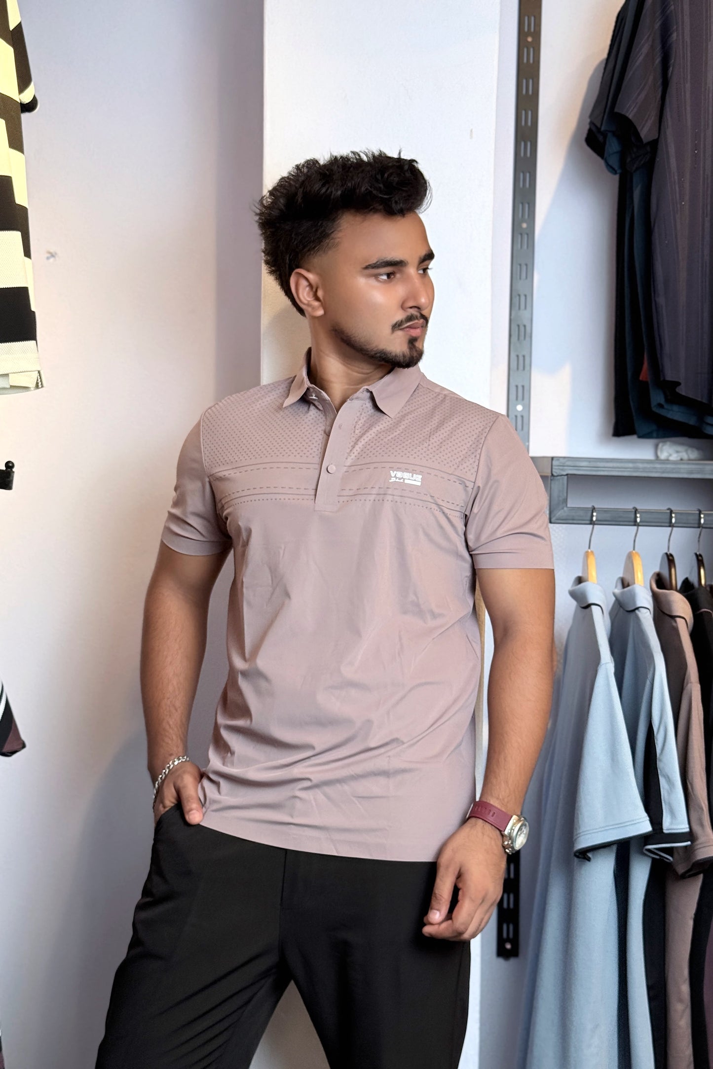 Levender Colour Polo T-Shirt |vBlack