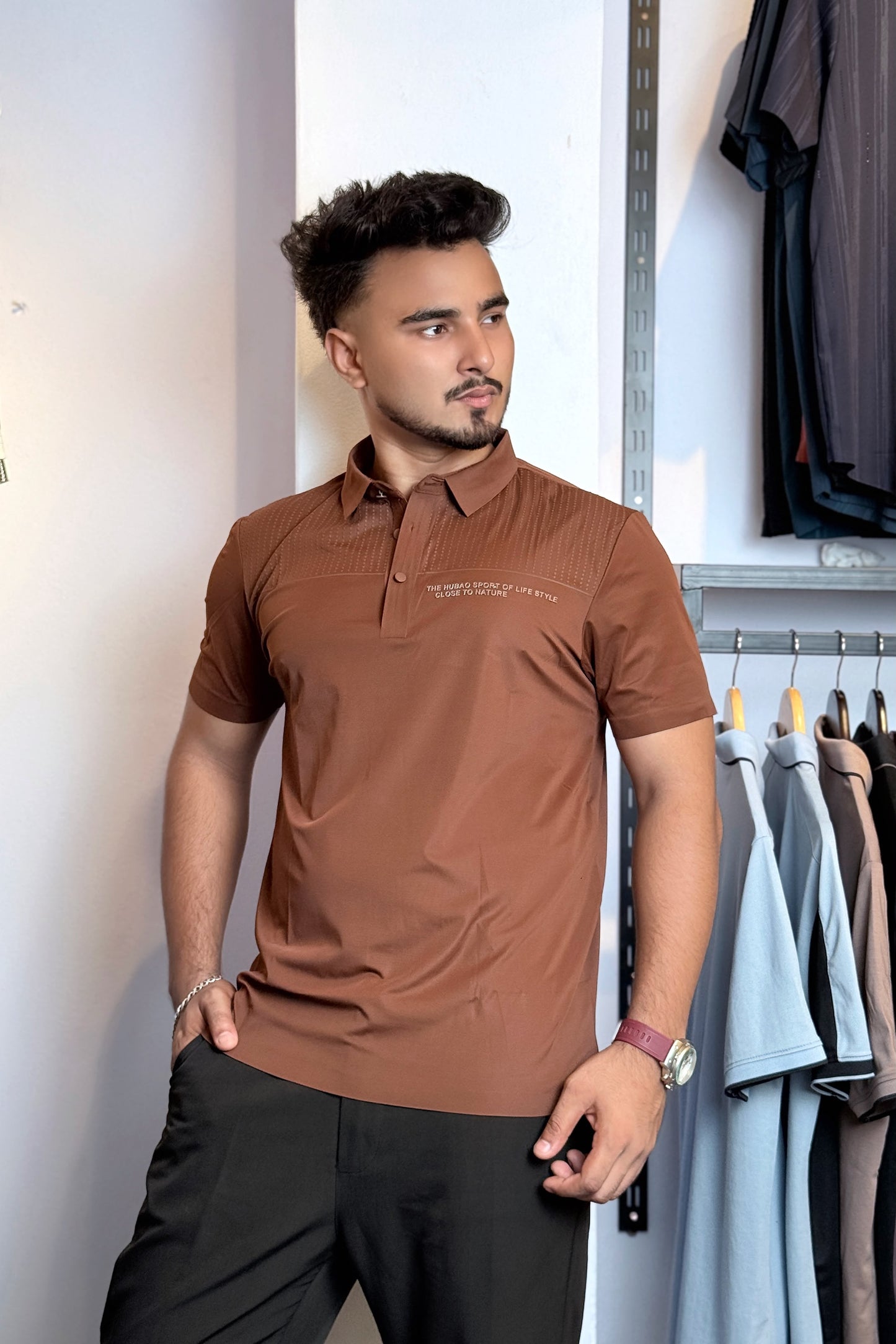 Chocolate Colour Polo T-Shirt |THS