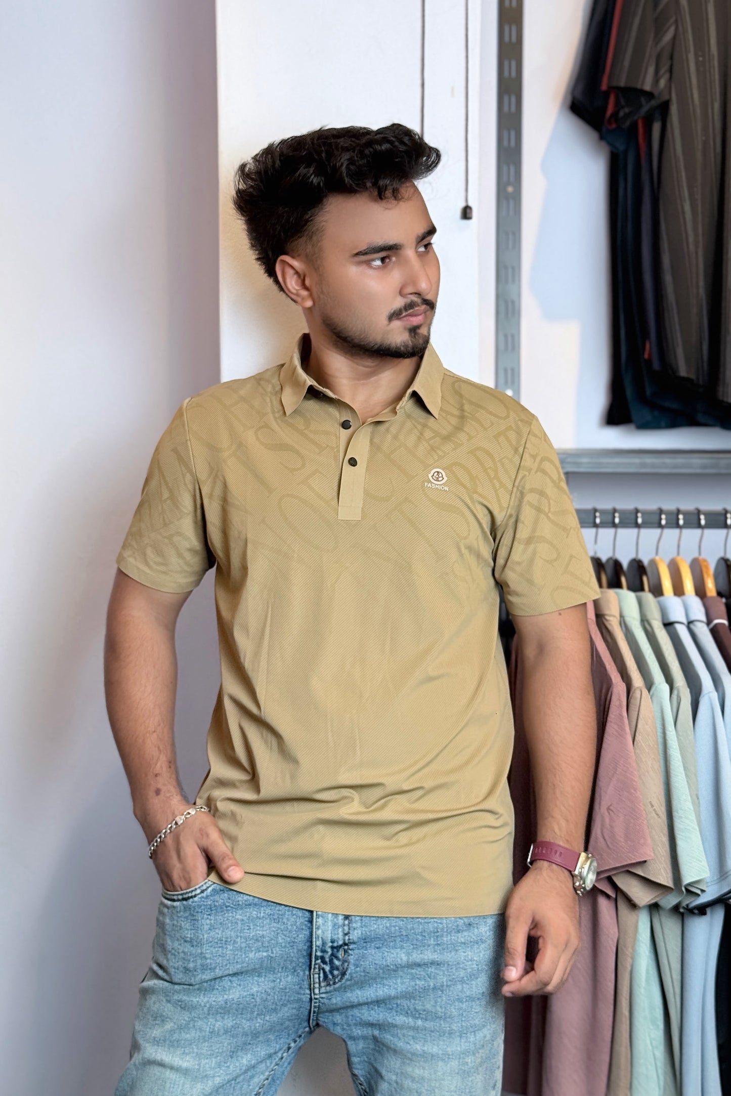 Khaki Colour Polo T-Shirt |TSB
