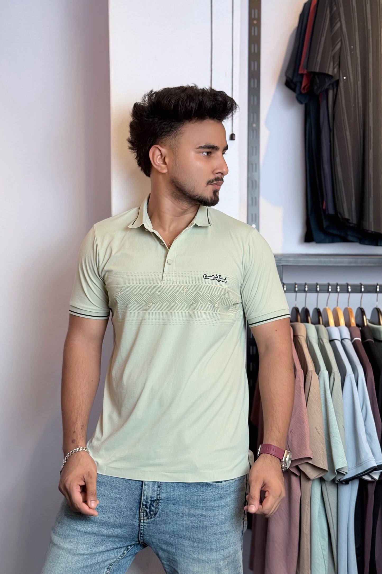Mint Colour Polo T-Shirt |trend