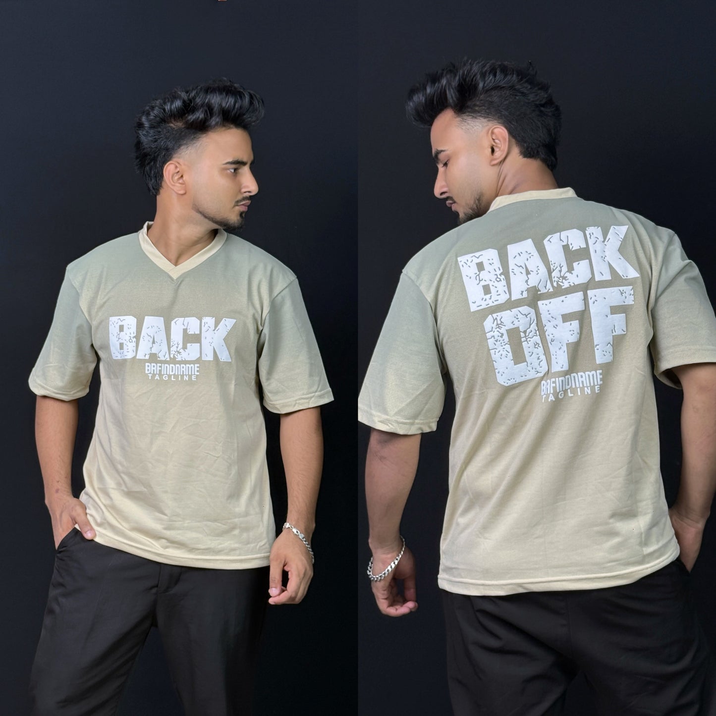Cream Colour T-Shirt |back