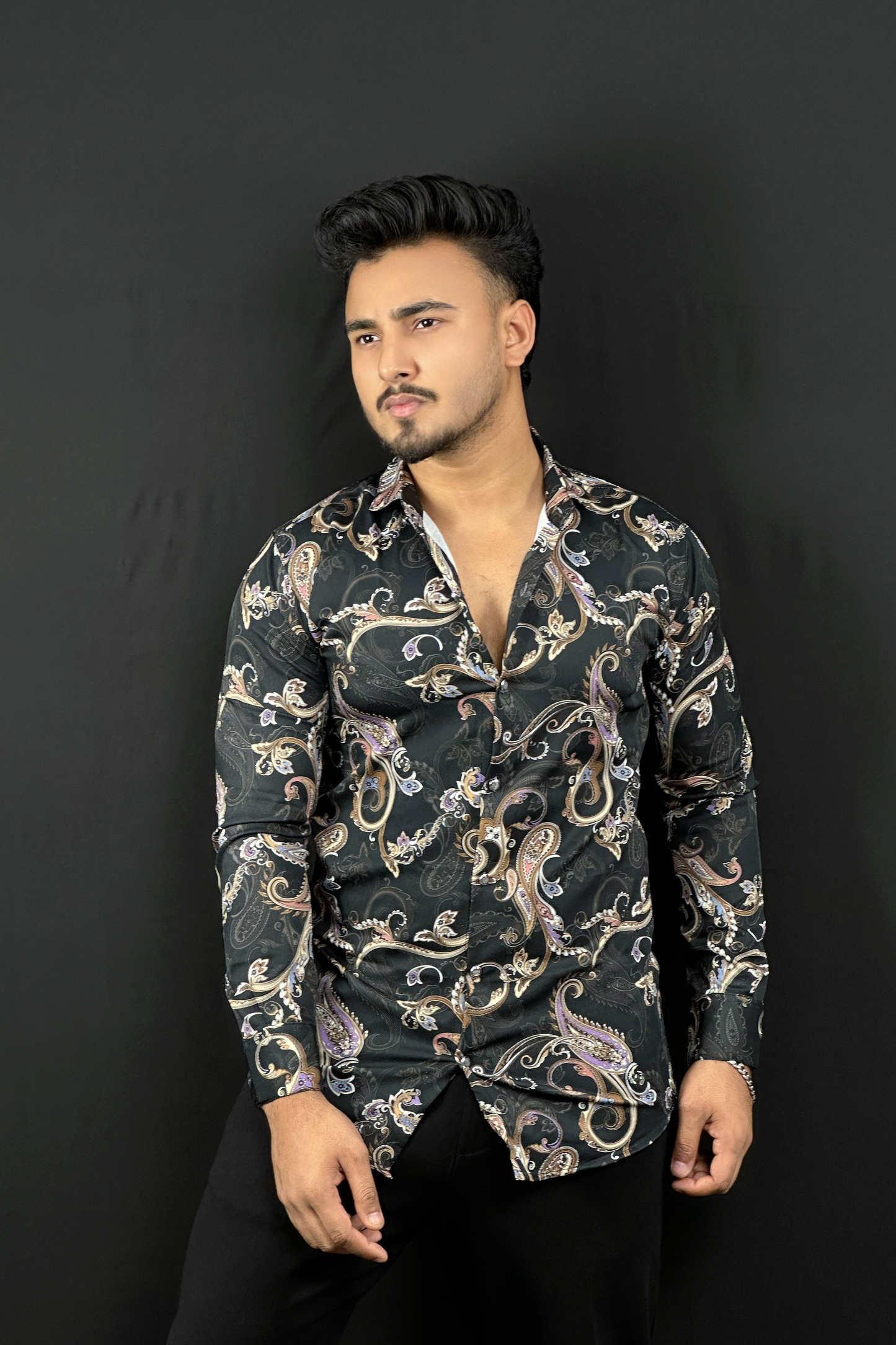 Deep Olive Contrast Shirt |Royal