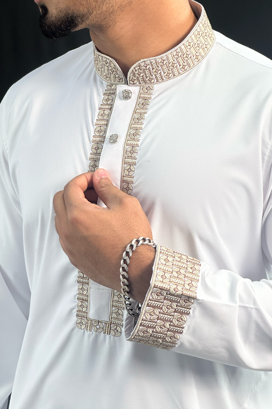 White Colour Premium Panjabi | JF