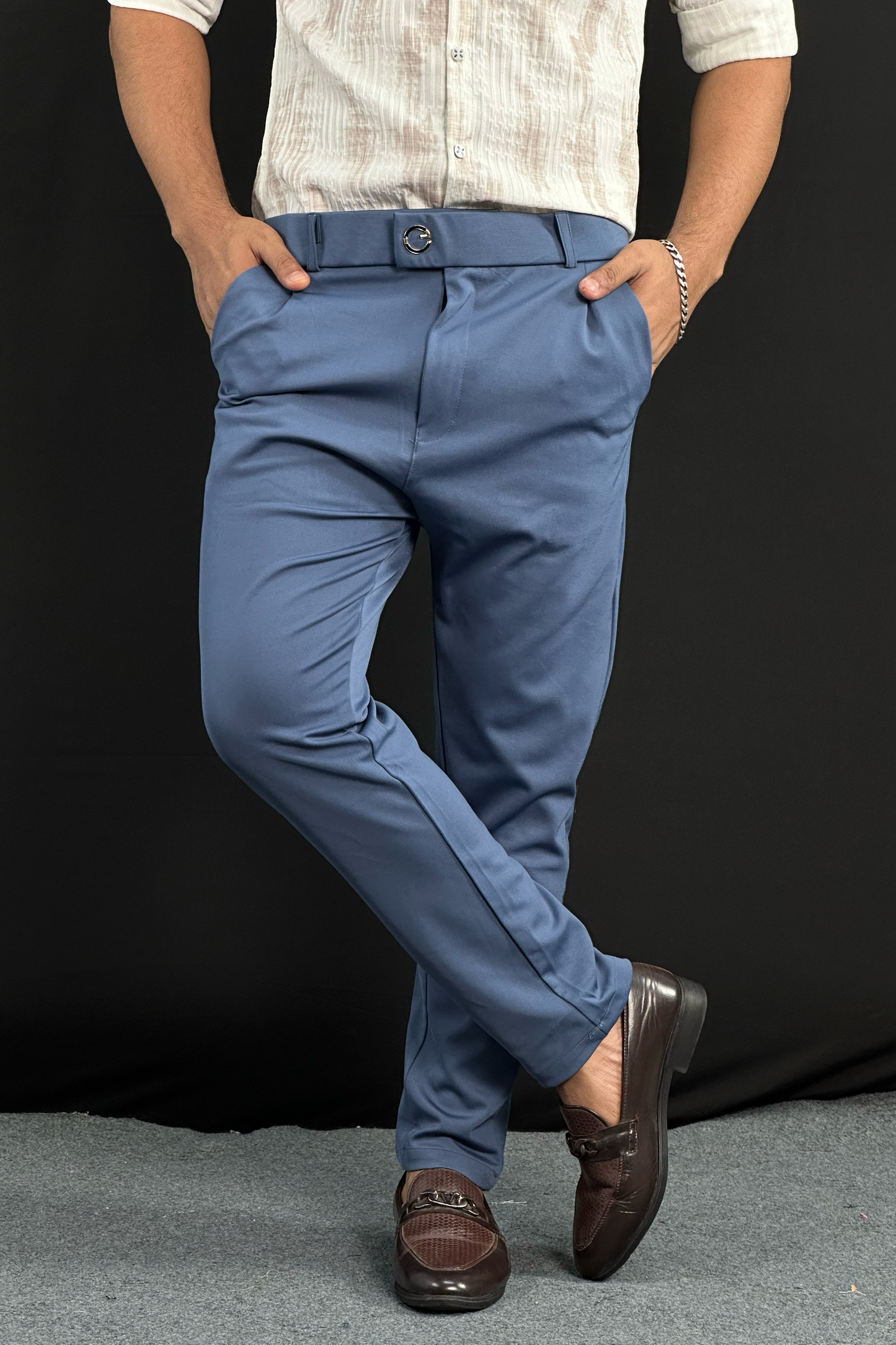 Deep Blue Colour Formal Pant-G