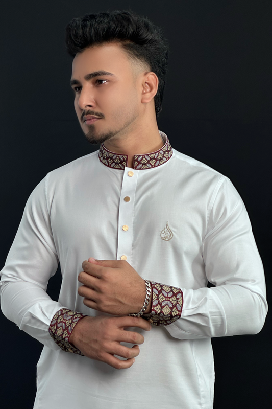 White Colour Premium Panjabi | ME
