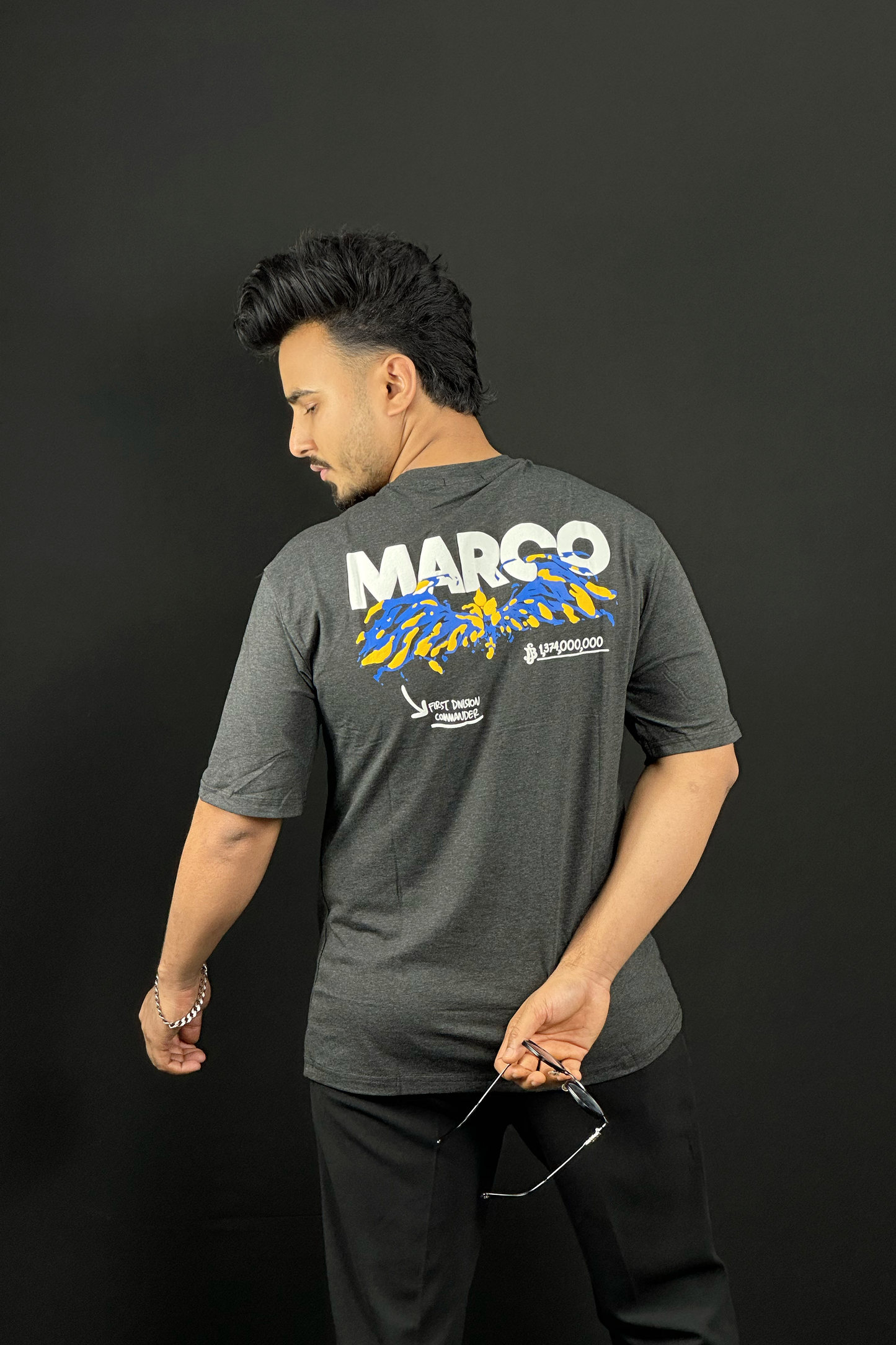 Charcoal Colour T-Shirt |Marco