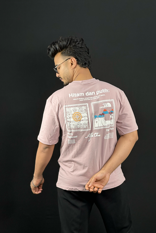 Light Pink Colour T-Shirt |Hitam
