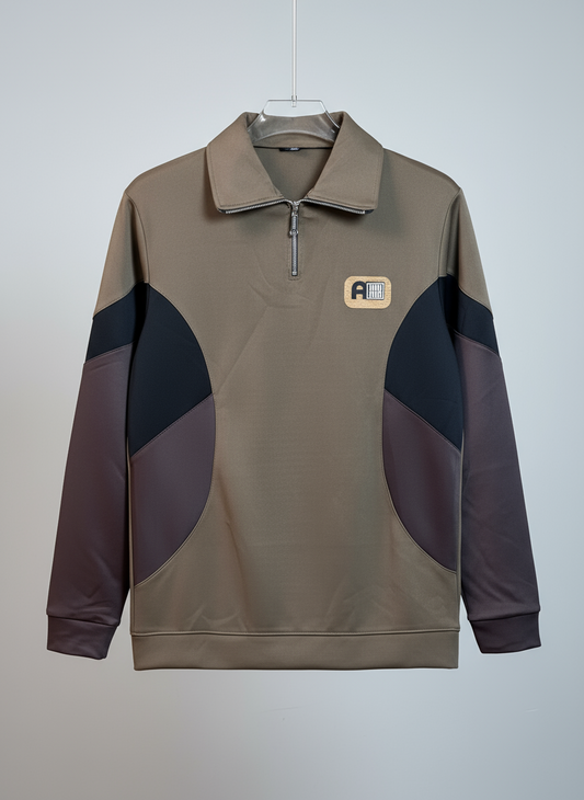 ডার্ক ব্রাউন কালার সোয়েটশার্ট-CONTRAST