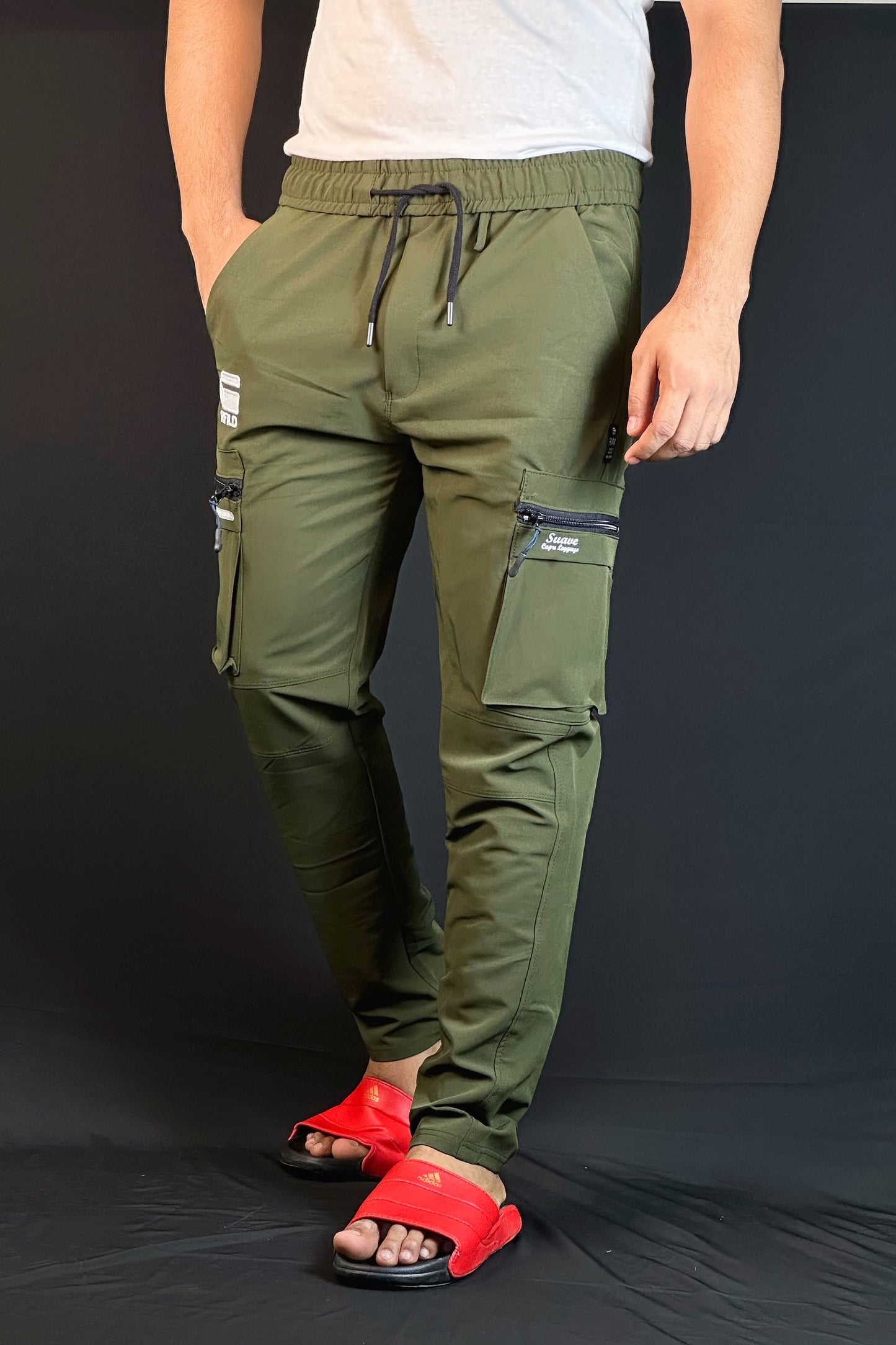 অলিভ কালার চায়না ট্রাউজার-G.STAR