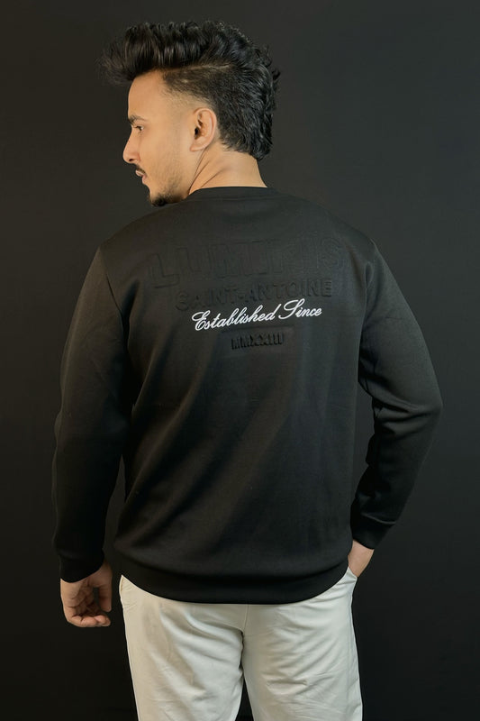 কালো কালার সোয়েটশার্ট-MMX