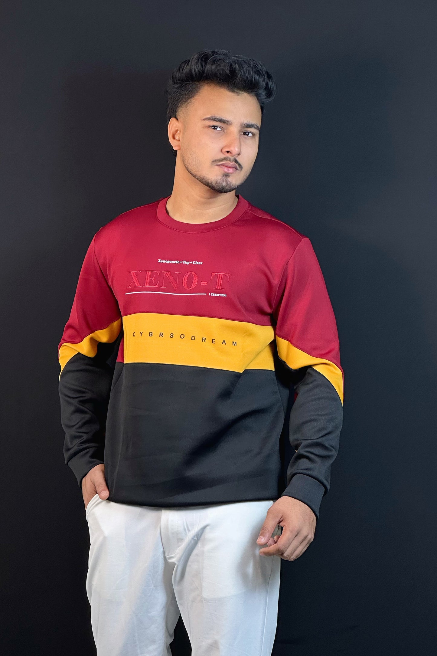 মেরুন কালার সোয়েটশার্ট-XENO