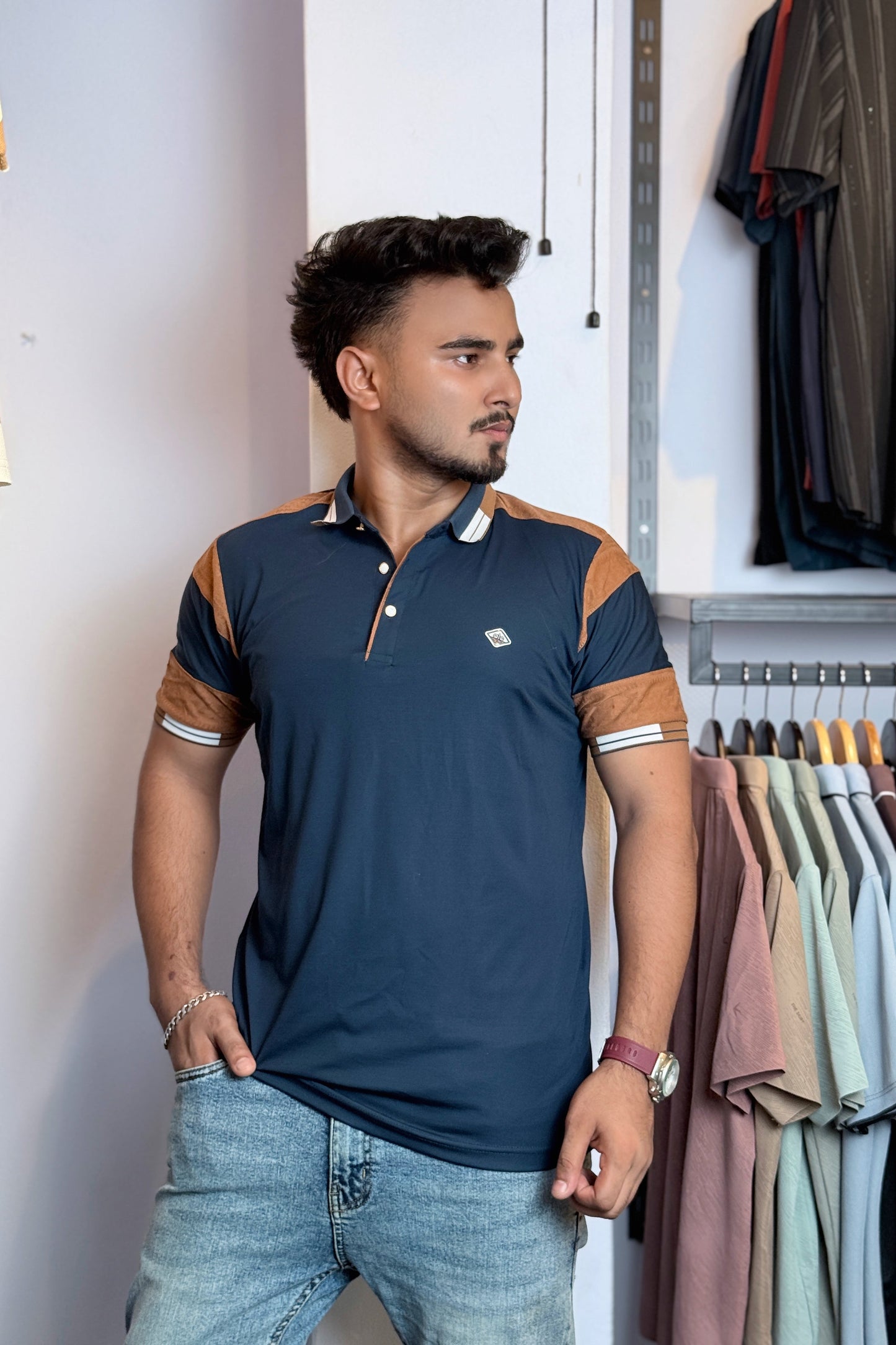 Petrol Colour Polo T-Shirt |UV