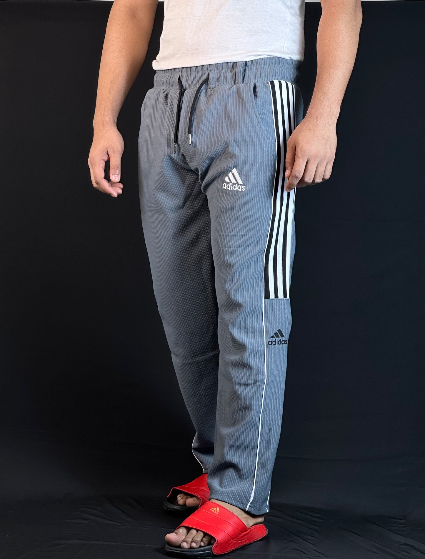 অ্যাশ কালার চায়না ট্রাউজার-adidas