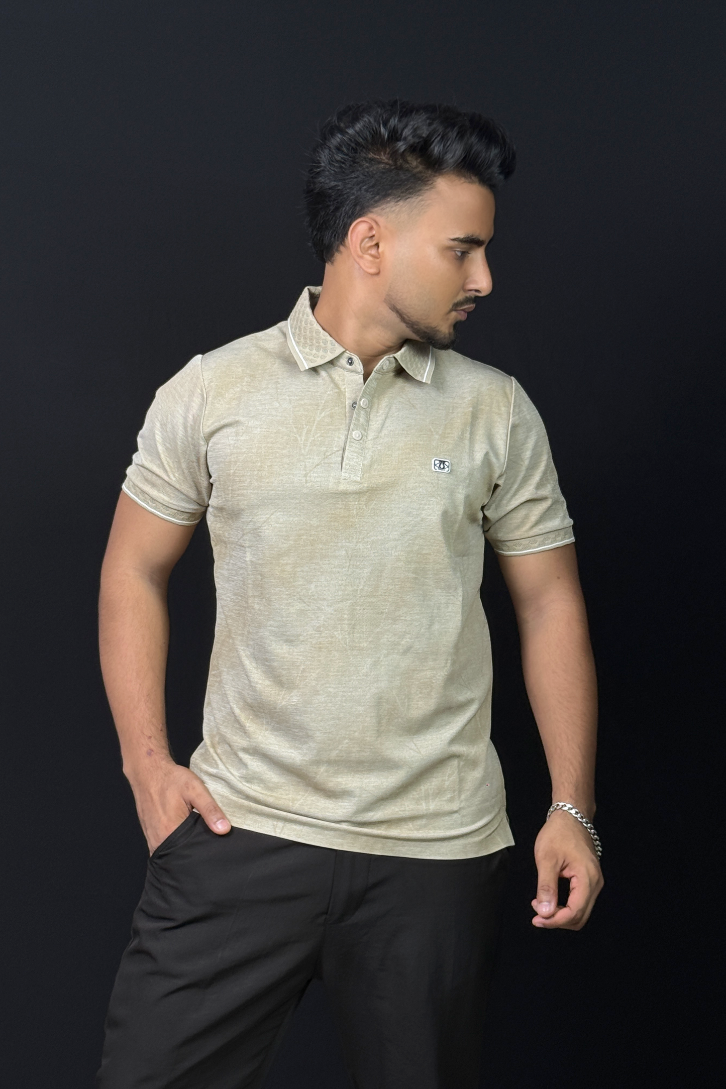 Khaki Colour Polo T-Shirt |Tree