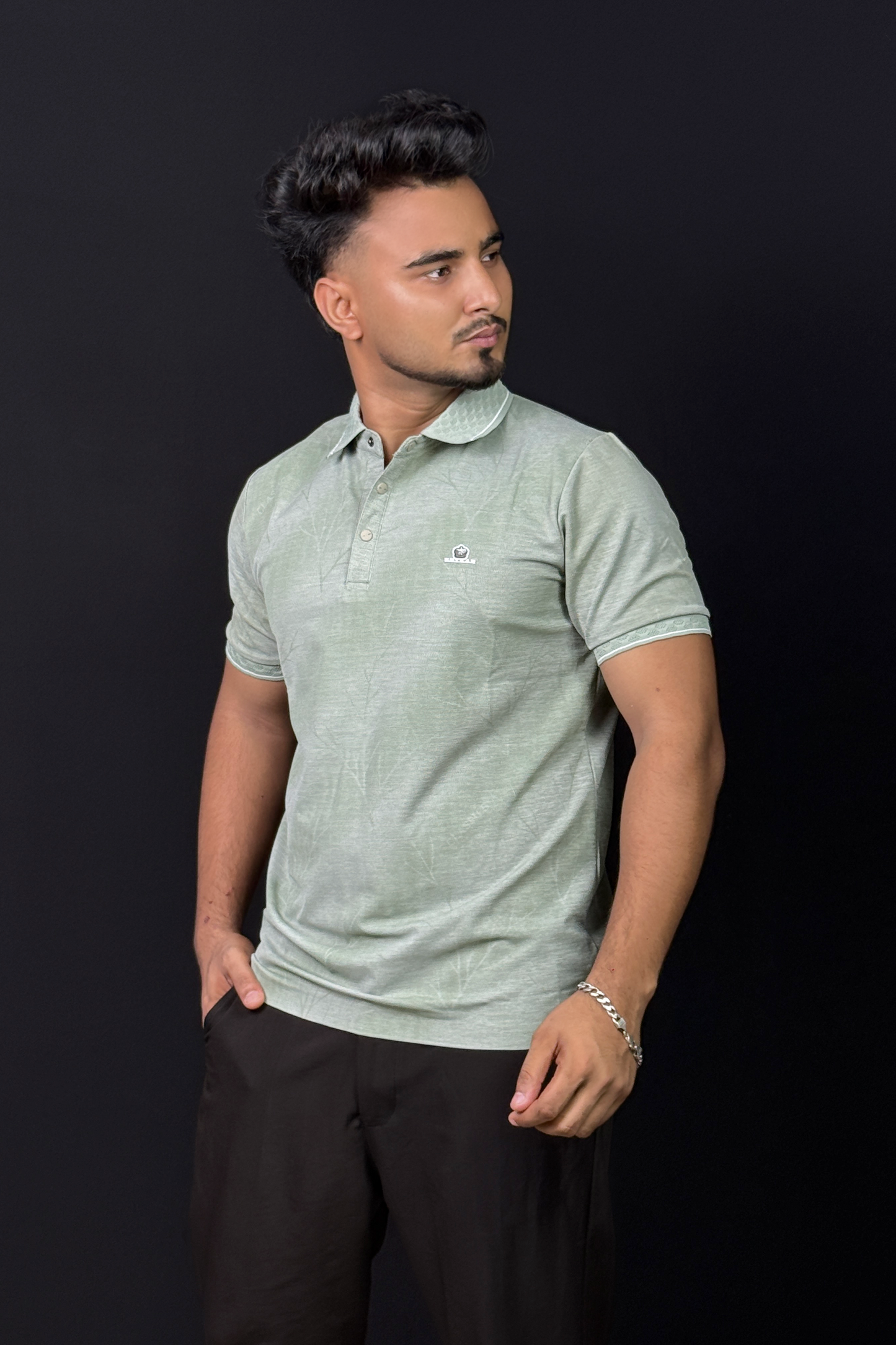 Green Colour Polo T-Shirt |Tree